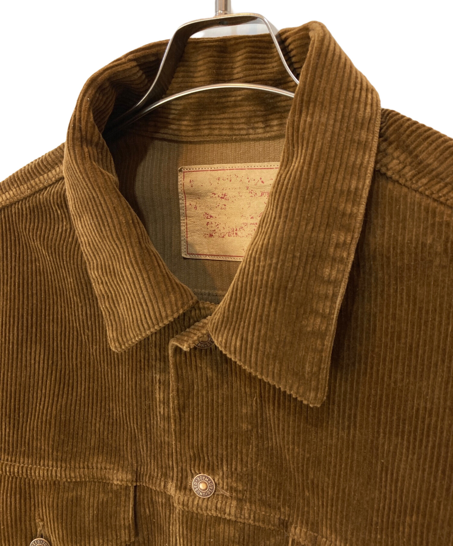中古・古着通販】UNUSED (アンユーズド) Corduroy Jacket ブラウン 