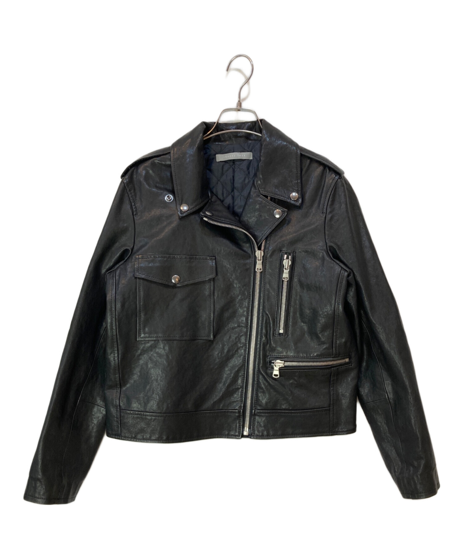 セオリーリュクス　ライダース　ジャケット　レザー　40 L 茶　ダブルジップ セオリーリュクス ライダース ジャケット レザー 40 L 茶 ダブル