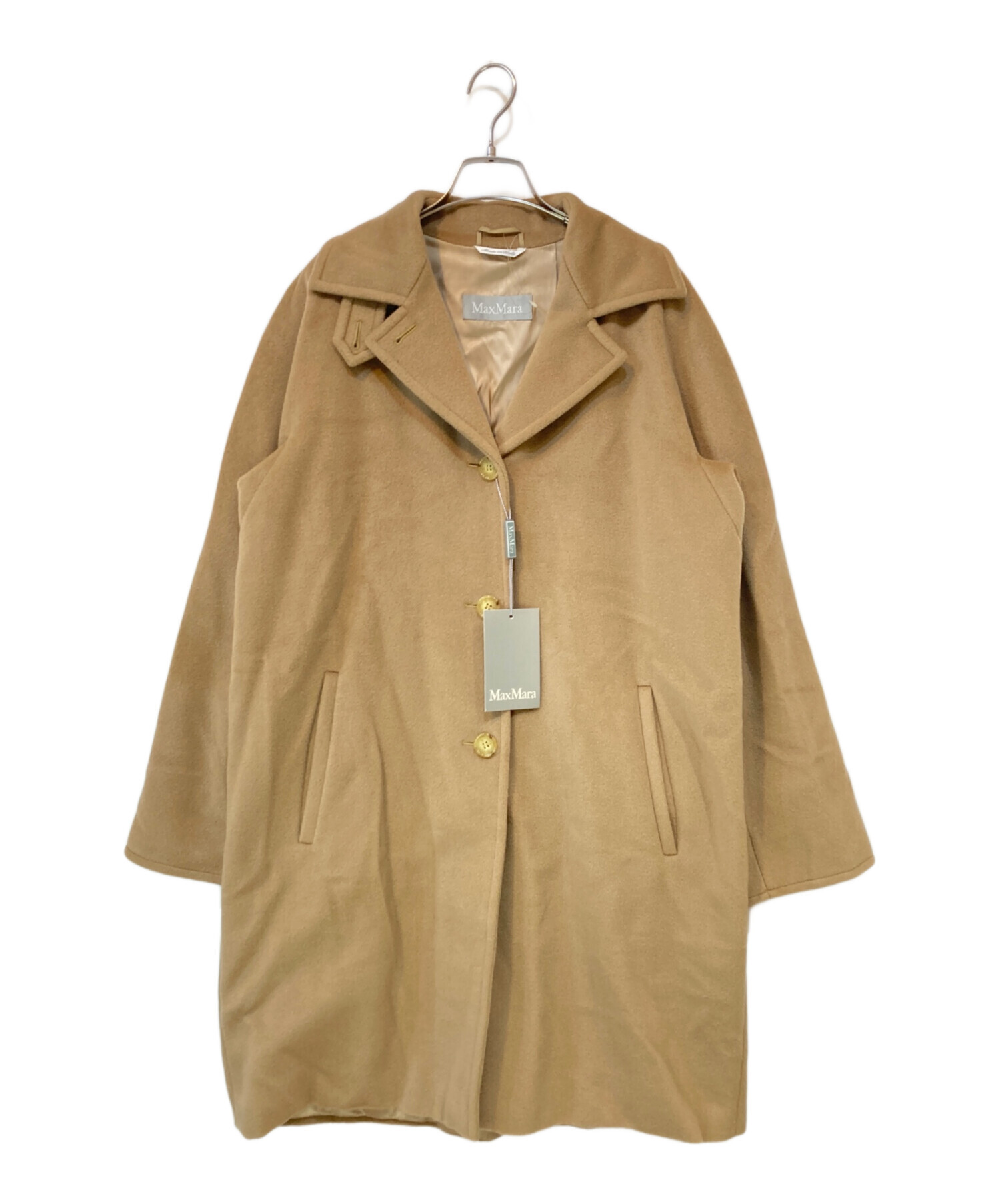 中古・古着通販】MaxMara (マックスマーラ) ウールコート ベージュ 