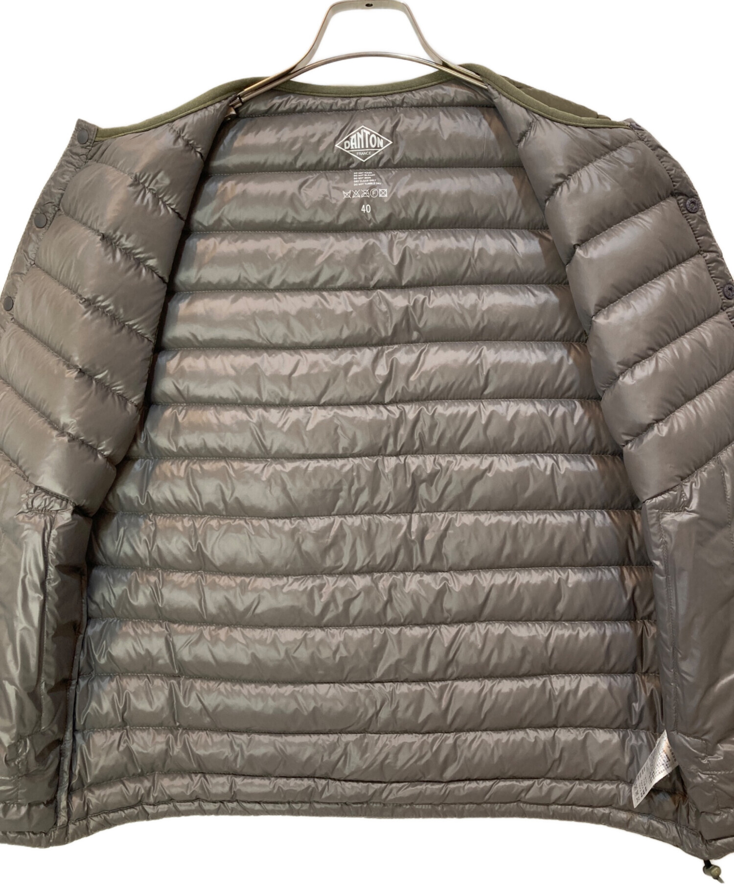 中古・古着通販】DANTON (ダントン) INNNER DOWN VEST オリーブ サイズ