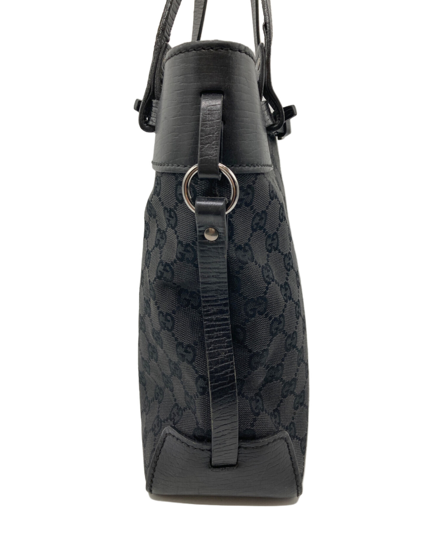 中古・古着通販】GUCCI (グッチ) GGキャンバス トートバッグ ブラック