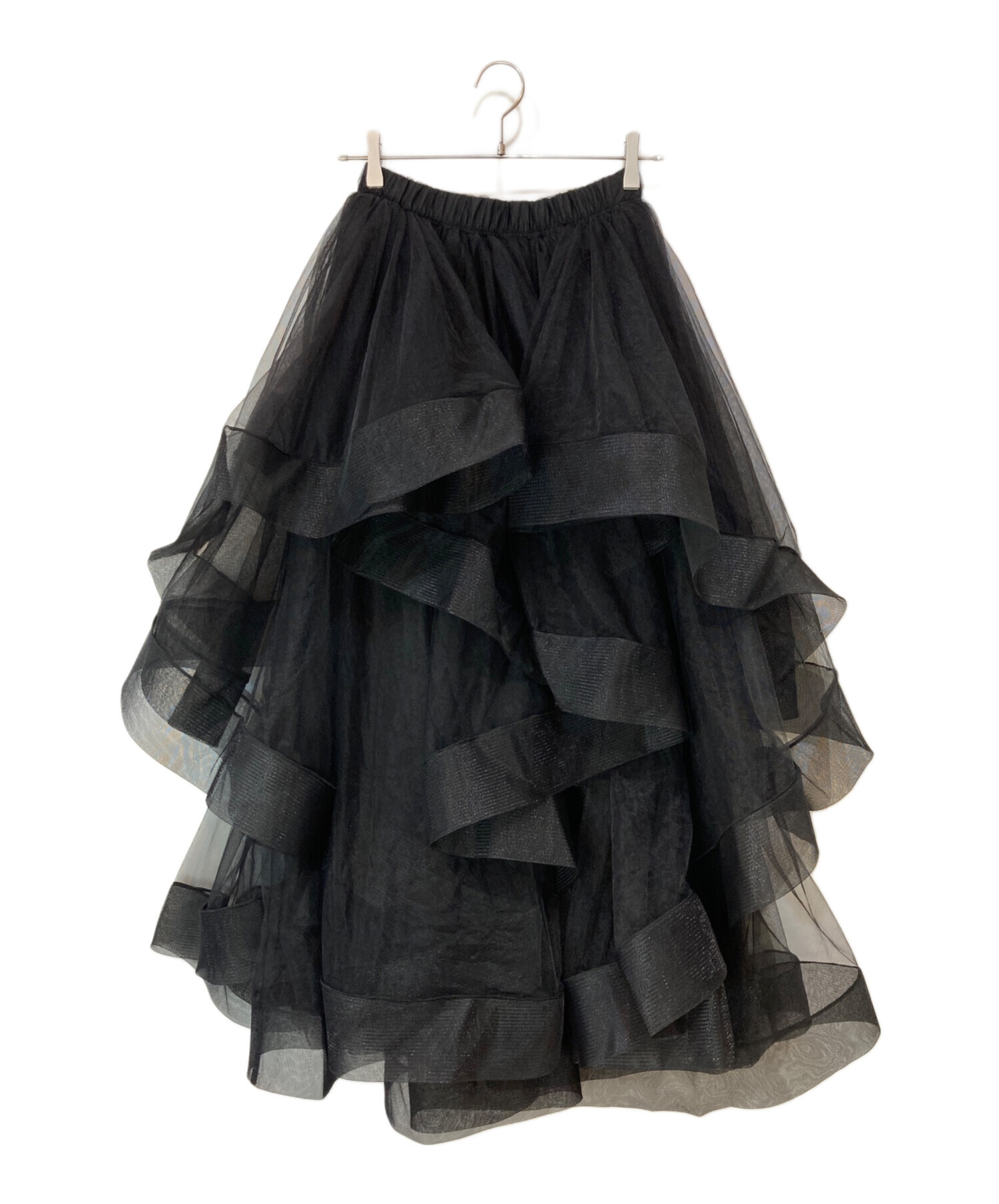 ANDREA&Co. ビスチェニットトップス　ボリュームフリルチュールスカート SET】ビスチェニットトップス+ボリュームフリルチュールスカート