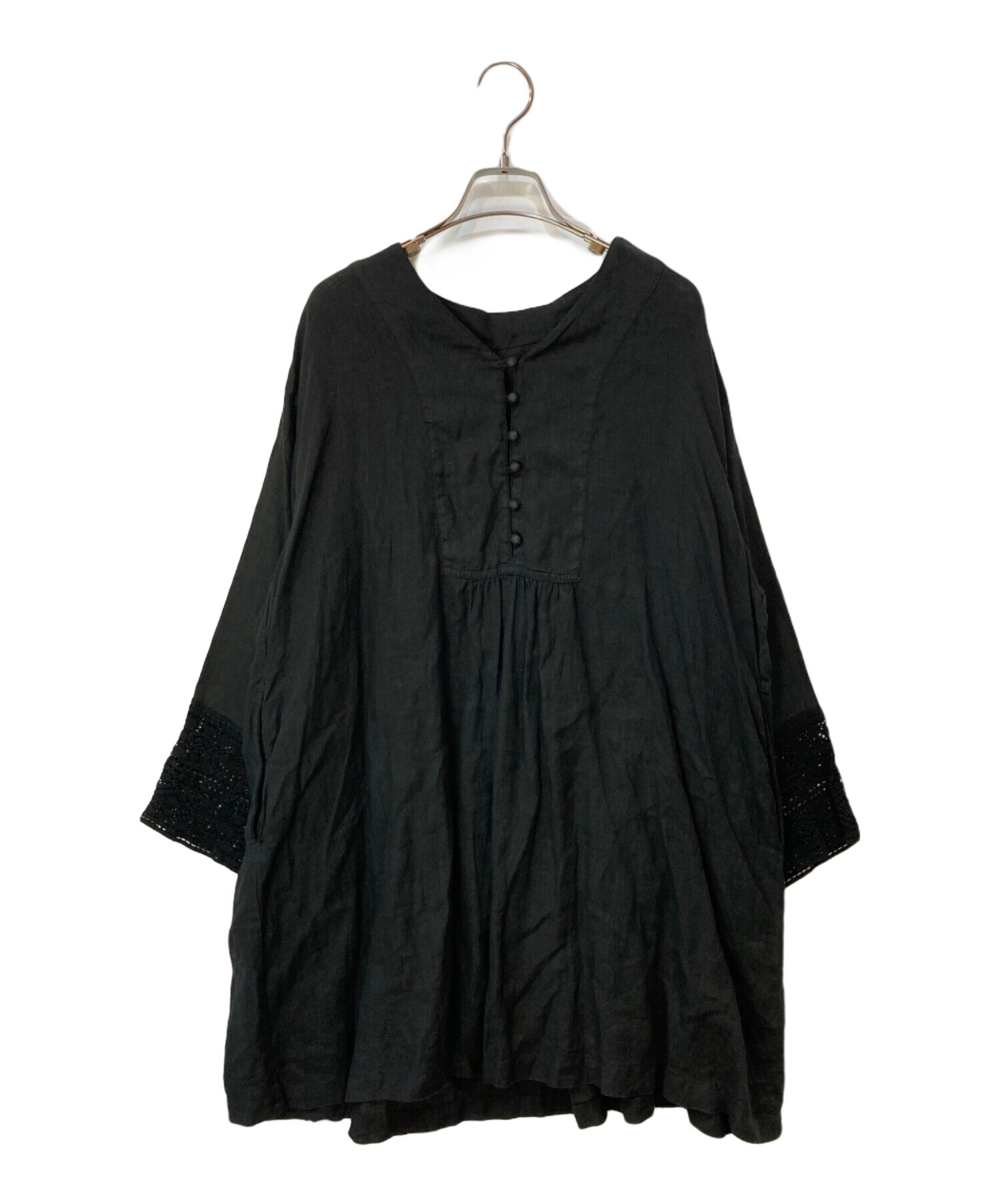 nest Robe｜リネントーションレースチュニックブラウス nest Robe - 美品 19SS ネストローブ トーションレース リネン