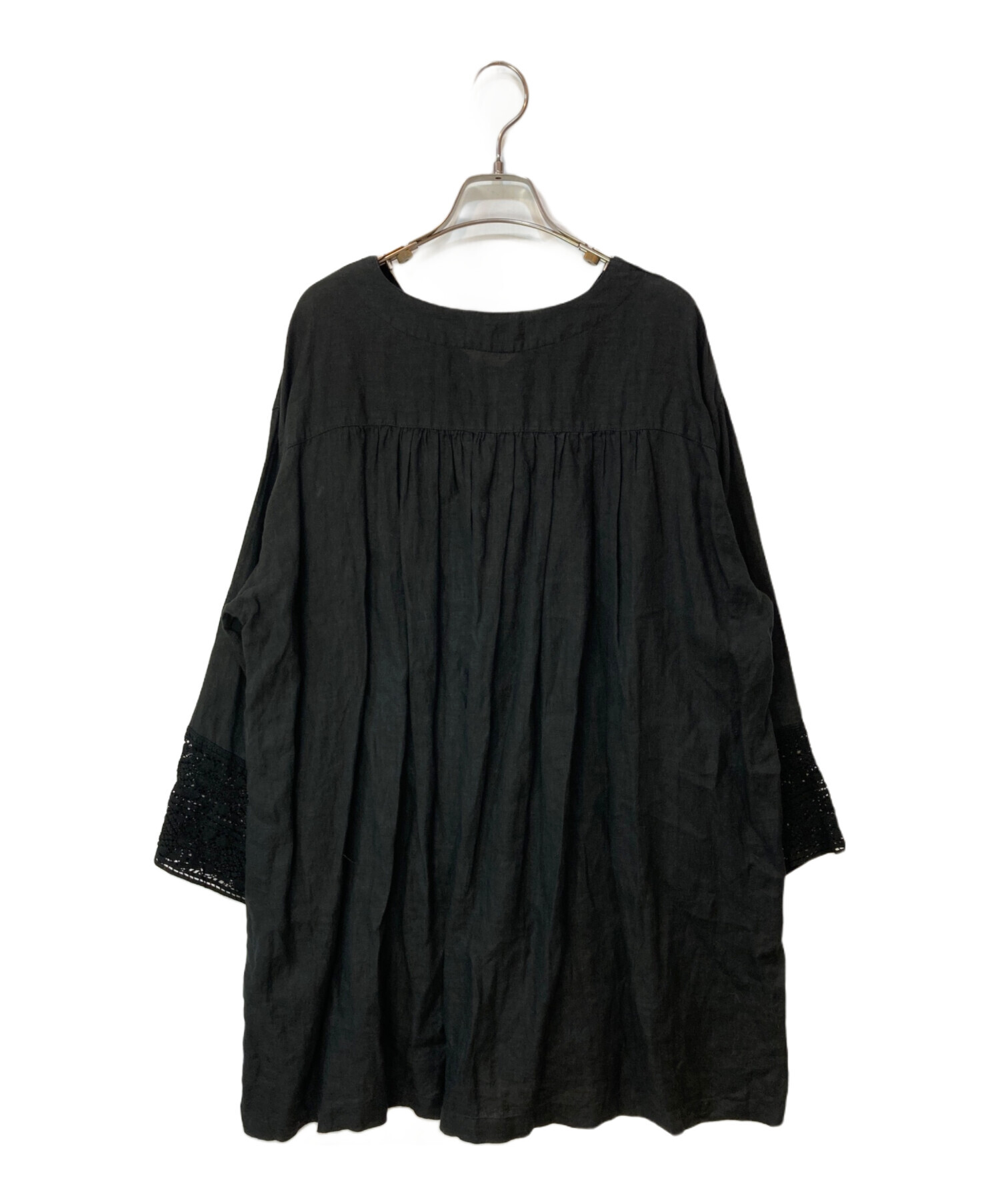 nest robe ネストローブ ブラウス F 黒系 【古着】【中古】 中古・古着通販】nest Robe (ネストローブ) シャツワンピース ブラック
