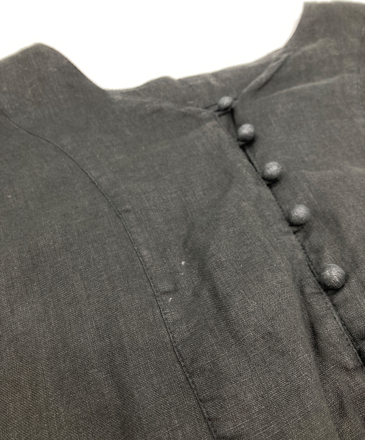 nest Robe リネンコットン 切替レースブラウス 01233-1033 ブラウス シャツ ブラック レディース ネストローブ【中古】6-0326M◎ nest Robe リネンコットン 切替レースブラウス 01233-1033 ブラウス