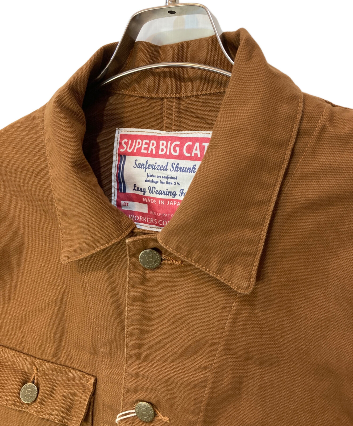 美品　Workers Railroad Jacket 38 ブラウン WORKERS ワーカーズ【SUPER BIG CAT Railroad Jacket】≪Brown Duck