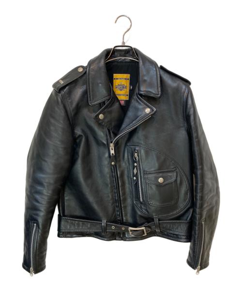 Schott flaph ウール ダブル ライダースジャケット 40 チェック SCHOTT