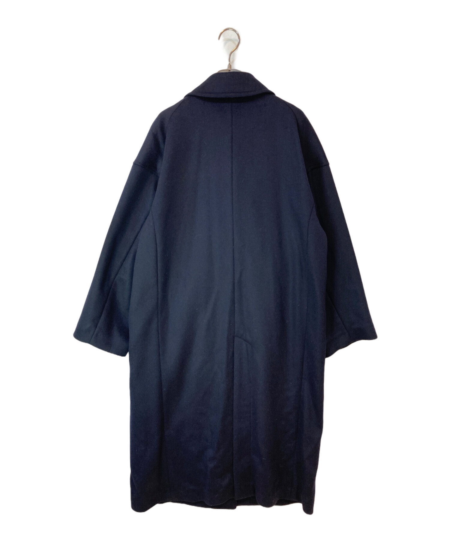 FrameworkメタルボタンロングPコート　ネイビー　36 中古・古着通販】FRAMeWORK (フレームワーク) メタルボタンロングP