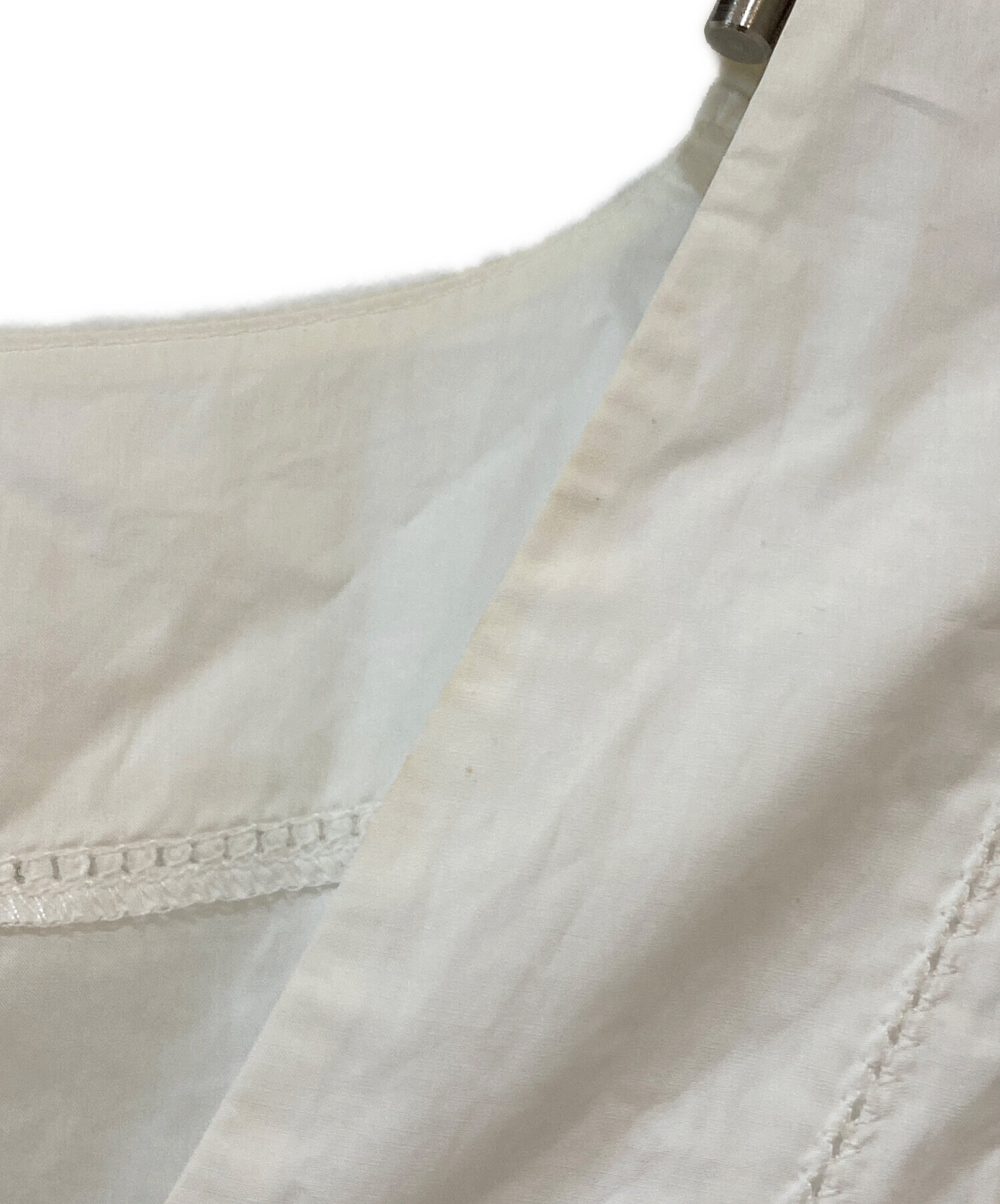 中古・古着通販】HERMES (エルメス) Hロゴ刺繍 Vネックブラウス