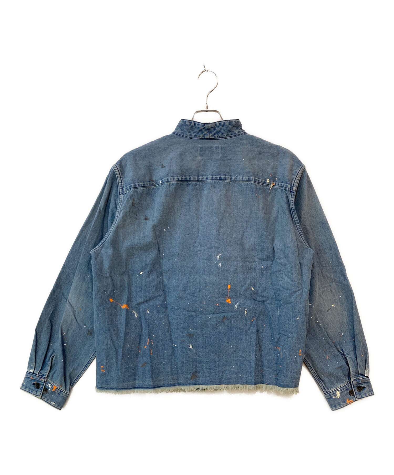 中古・古着通販】KUON (クオン) Denim Kimono Collar Cropped Jacket 
