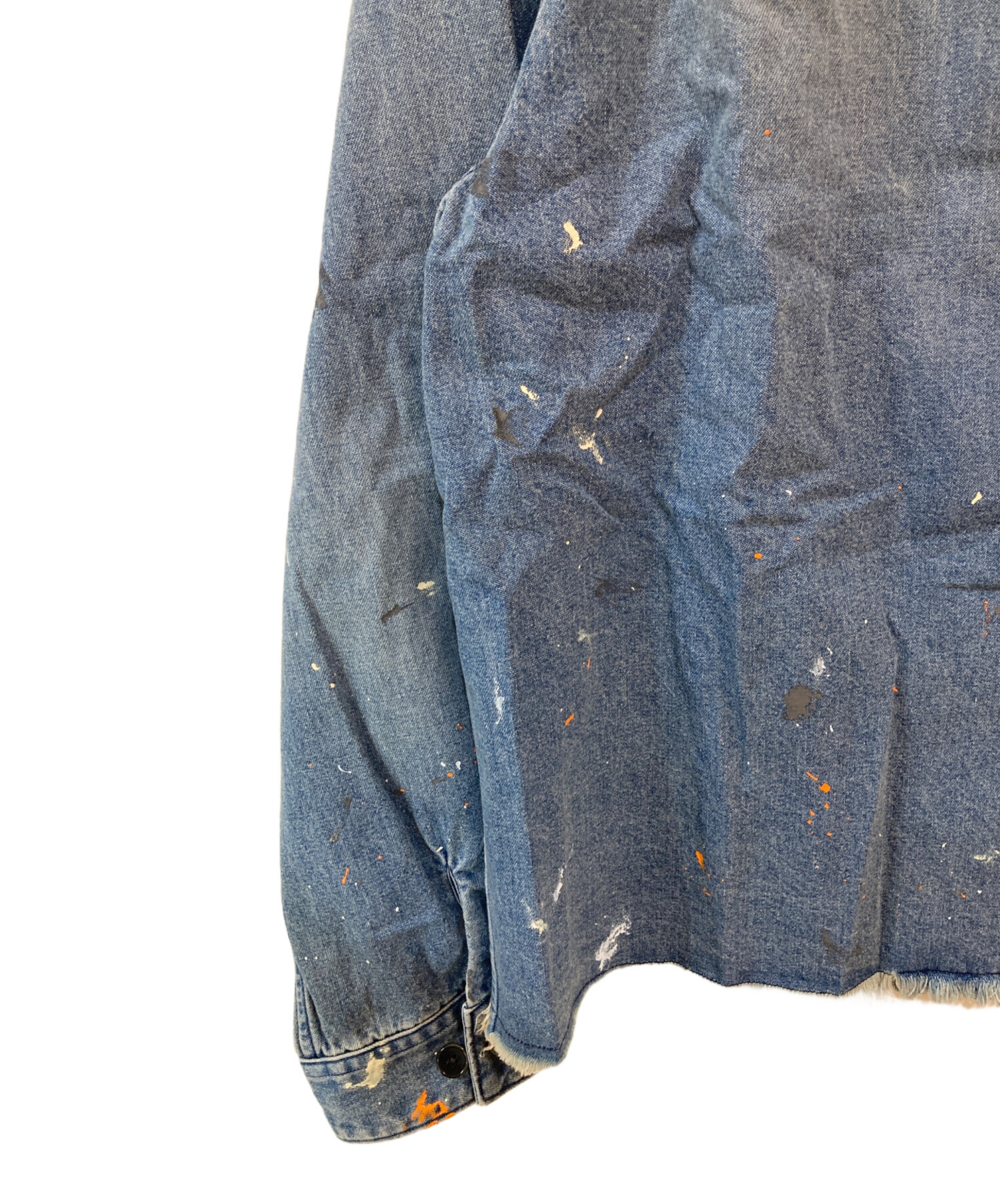 中古・古着通販】KUON (クオン) Denim Kimono Collar Cropped Jacket