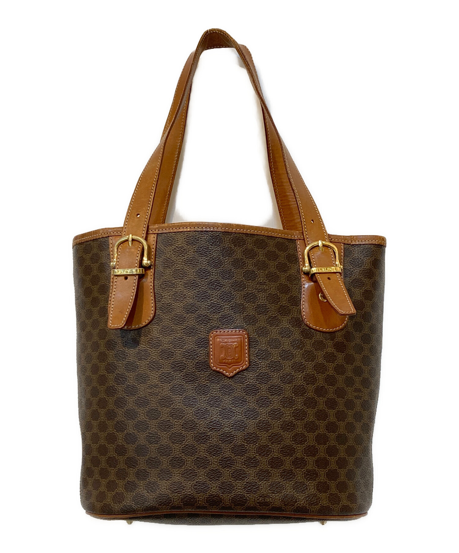 中古・古着通販】CELINE (セリーヌ) マカダム柄 トートバッグ ブラウン 