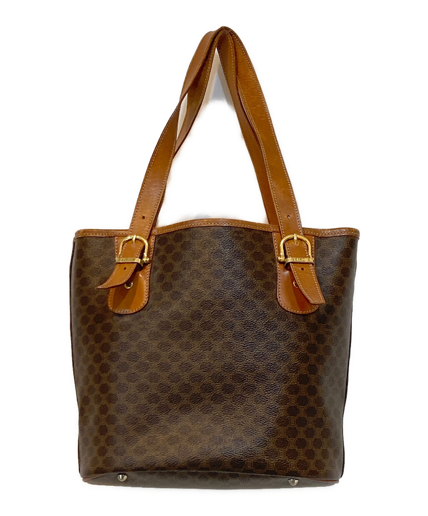 中古・古着通販】CELINE (セリーヌ) マカダム柄 トートバッグ ブラウン 