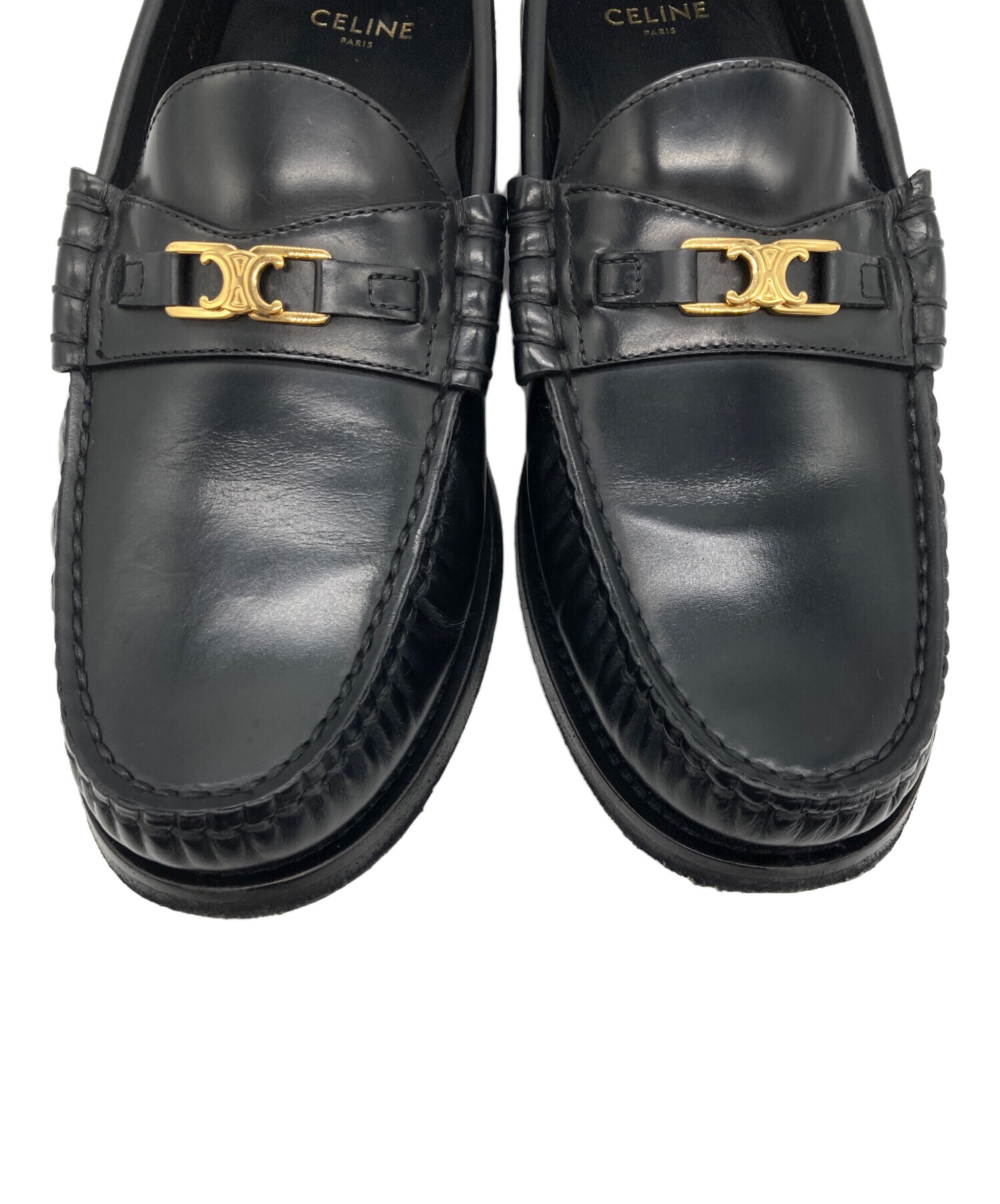 中古・古着通販】CELINE (セリーヌ) トリオンフローファー ブラック