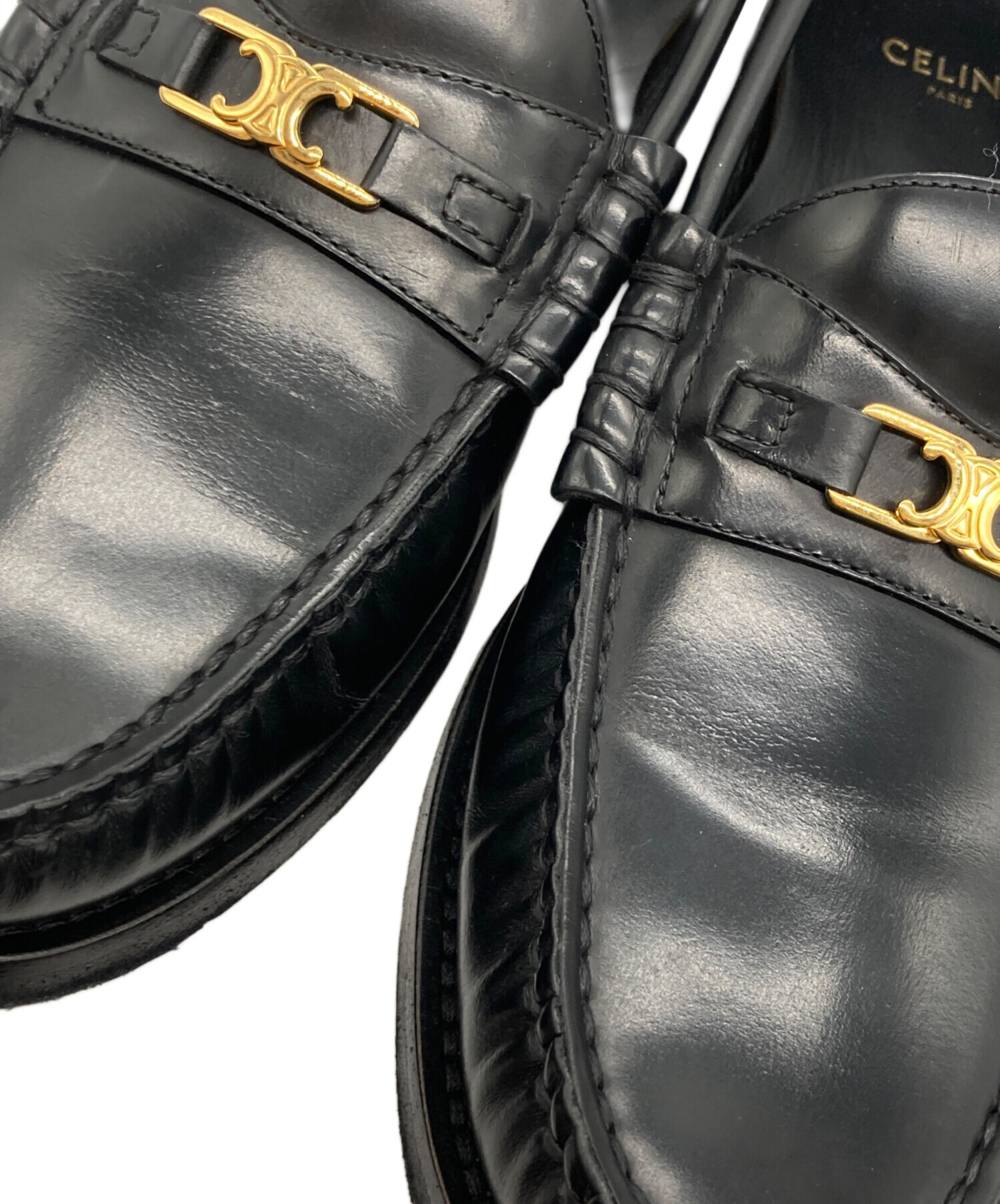 中古・古着通販】CELINE (セリーヌ) トリオンフローファー ブラック