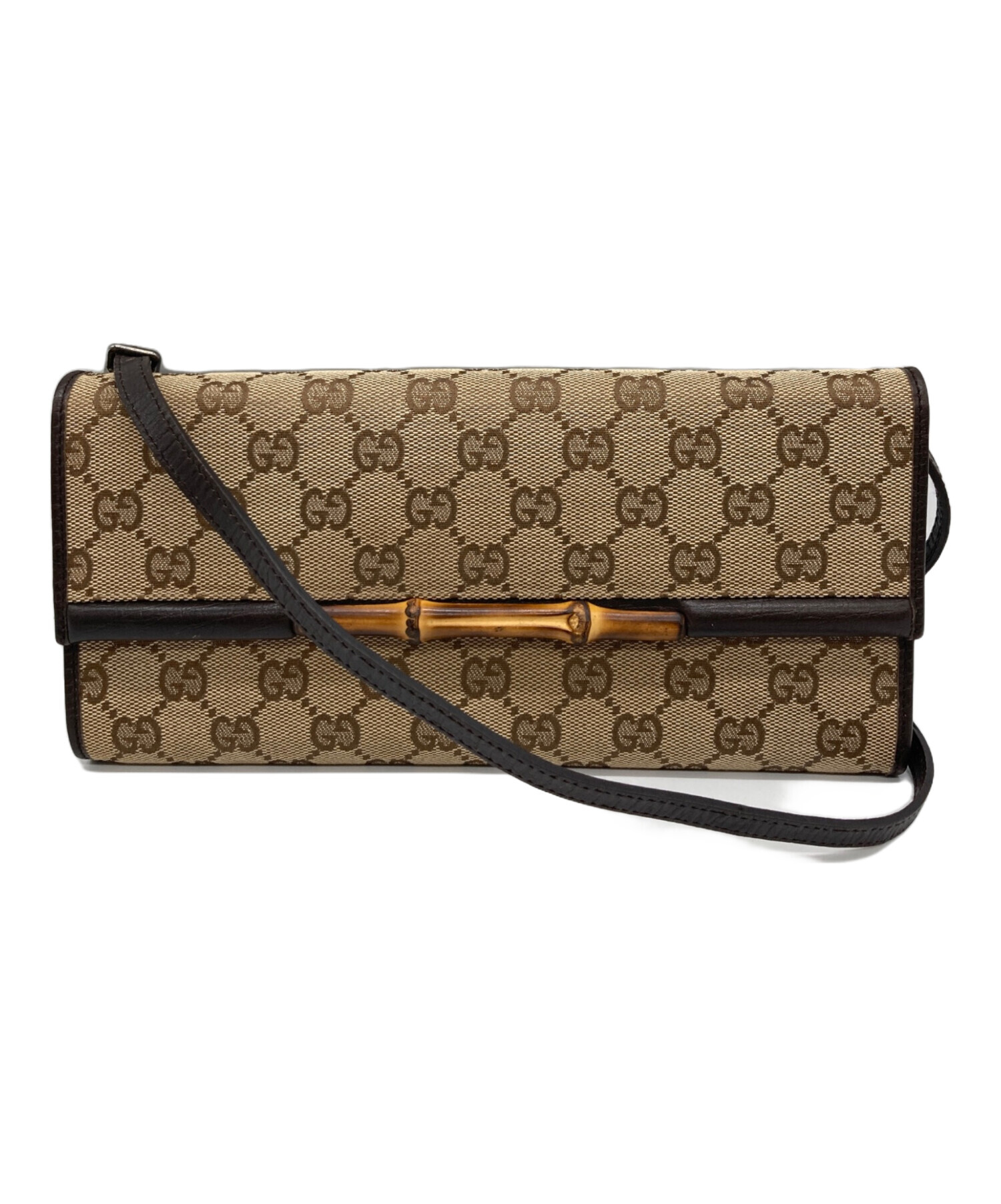 中古・古着通販】GUCCI (グッチ) GGキャンバス バンブー ショルダー