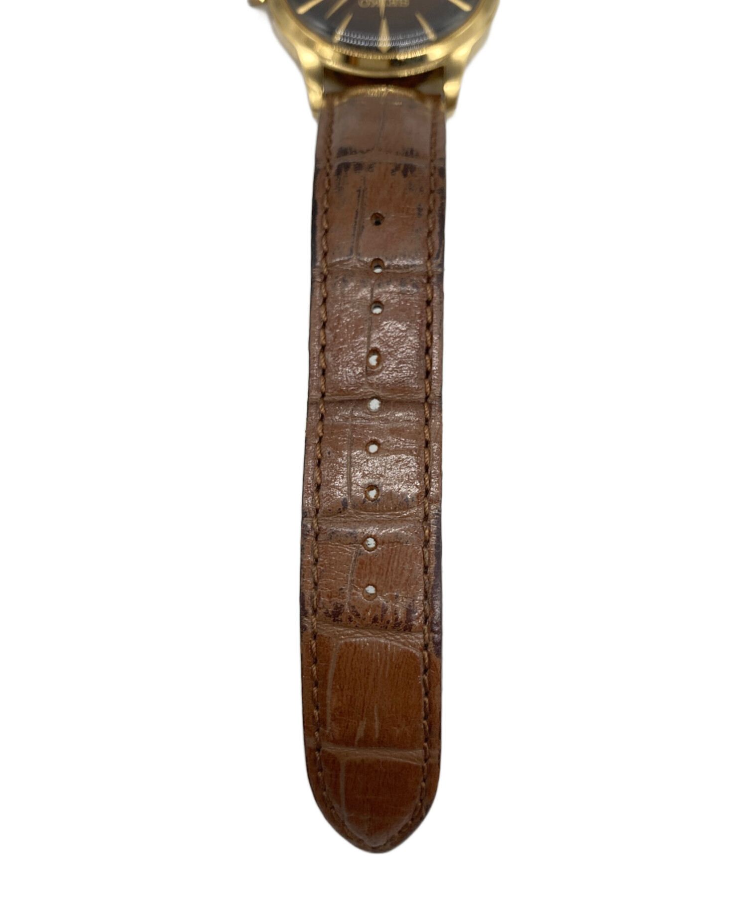 SEIKO PRESAGE 腕時計 ゴールド/ブラウン 中古・古着通販】SEIKO (セイコー) プレザージュ リストウォッチ