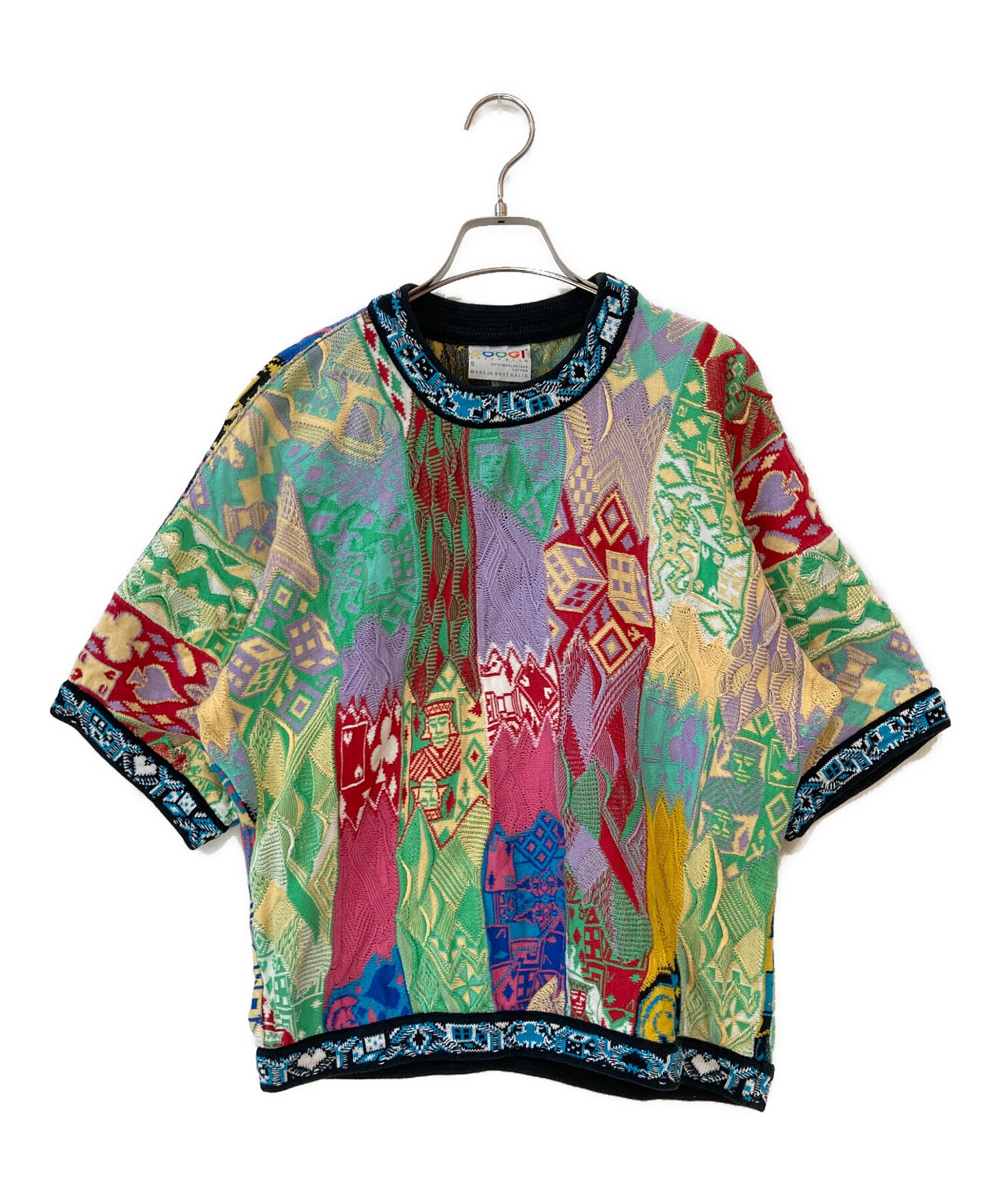 中古・古着通販】Coogi (クージー) 3D 半袖ニット マルチカラー サイズ