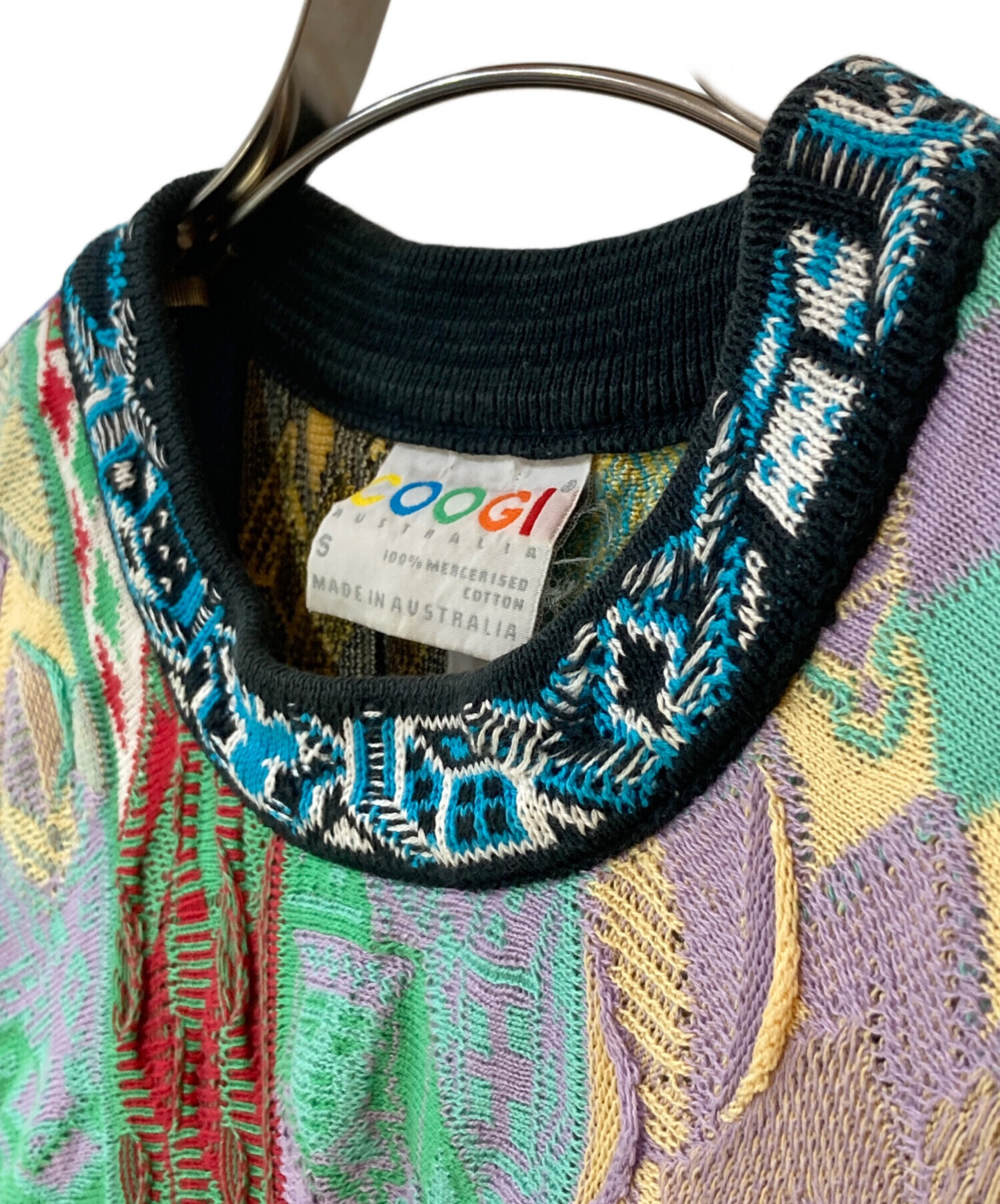 中古・古着通販】Coogi (クージー) 3D 半袖ニット マルチカラー サイズ