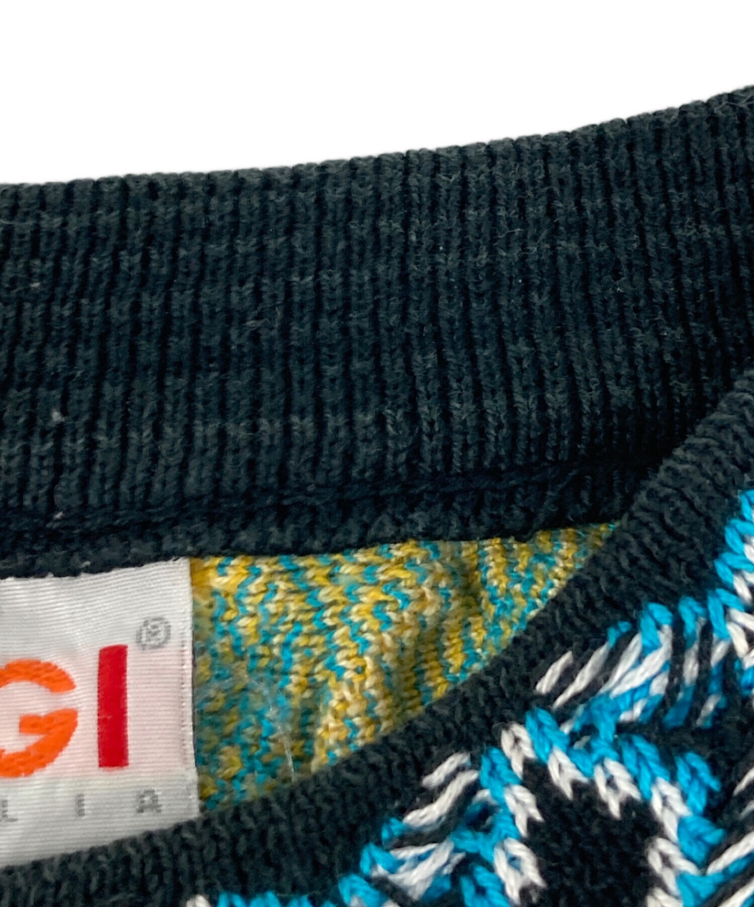 中古・古着通販】Coogi (クージー) 3D 半袖ニット マルチカラー サイズ