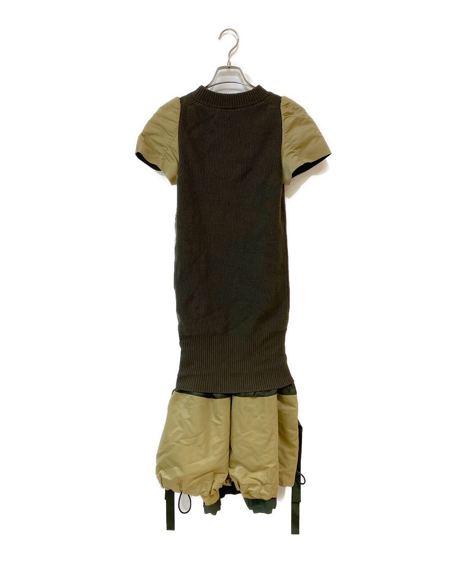 中古・古着通販】sacai (サカイ) MA-1 ドッキングニットワンピース