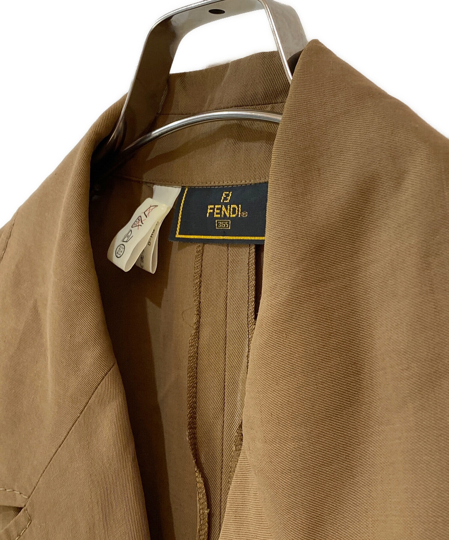 中古・古着通販】FENDI (フェンディ) 半袖シャツワンピース カーキ 中古・古着通販】FENDI (フェンディ) 半袖シャツワンピース カーキ