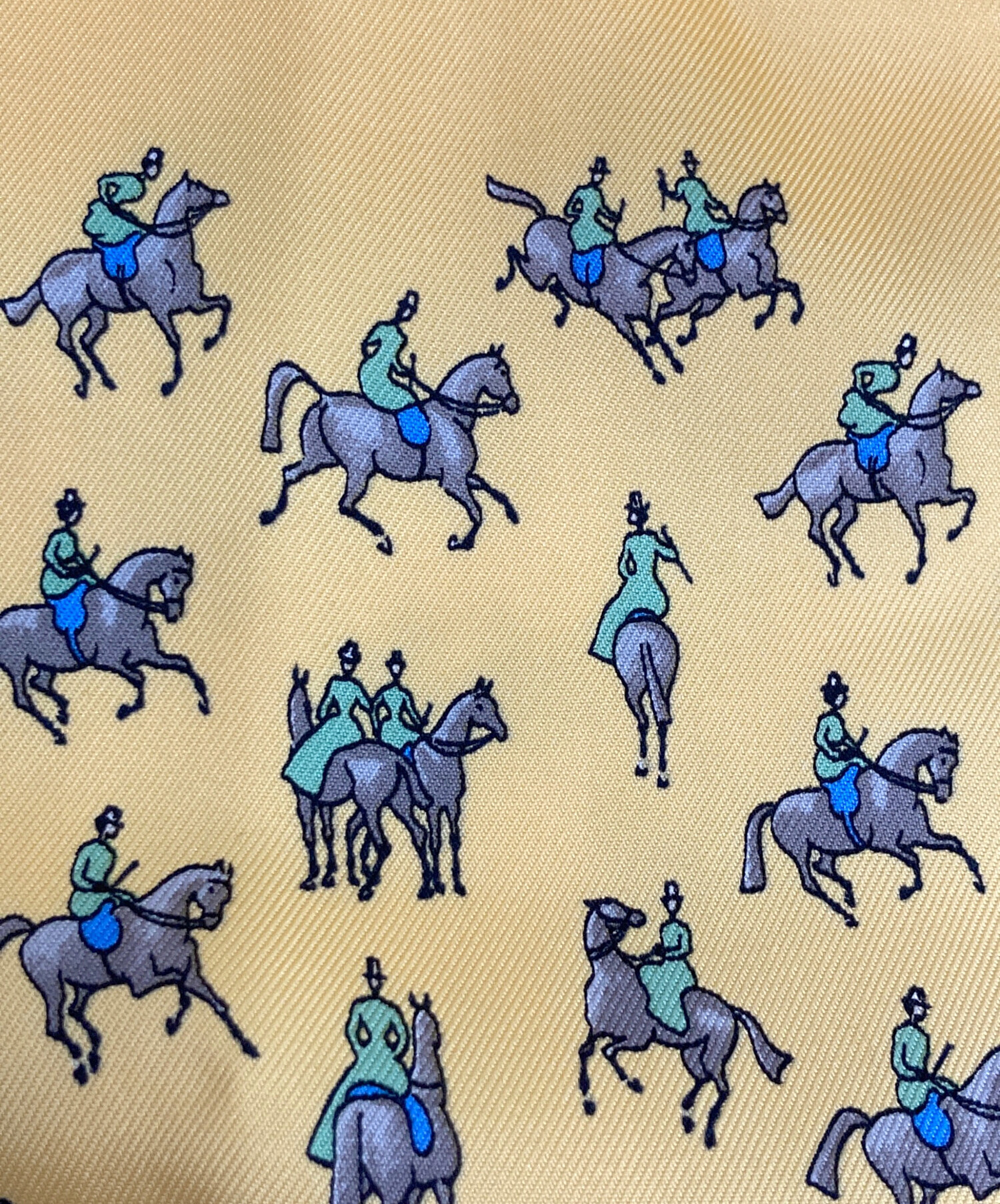 中古・古着通販】HERMES (エルメス) 馬柄 アスコットタイ イエロー