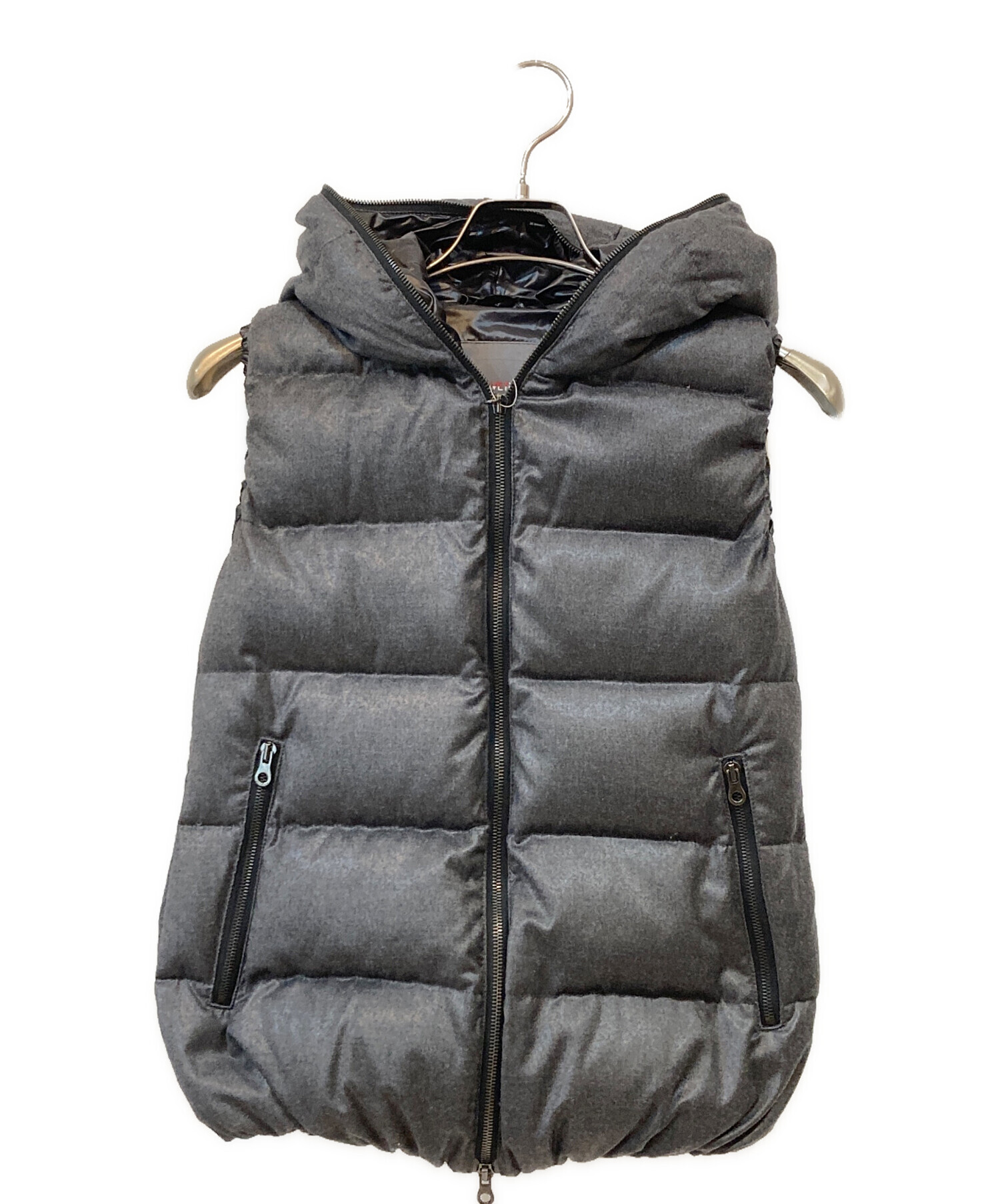 DUVETICAデュベティカベスト 42 ダークグレー×ブラック 中古・古着通販】DUVETICA (デュベティカ) LANIFICIO F.LLI CERRUTI