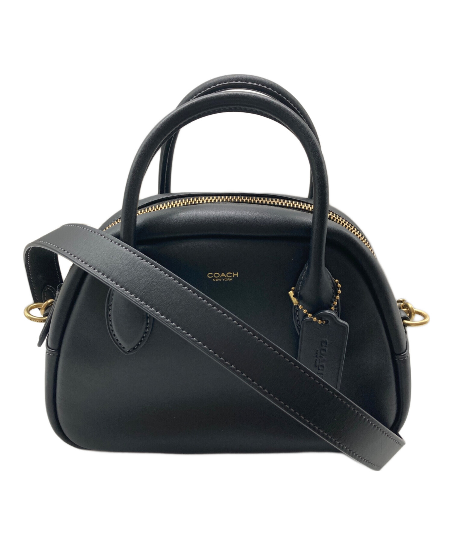中古・古着通販】COACH (コーチ) バーロウ ボウリング バッグ ブラック 