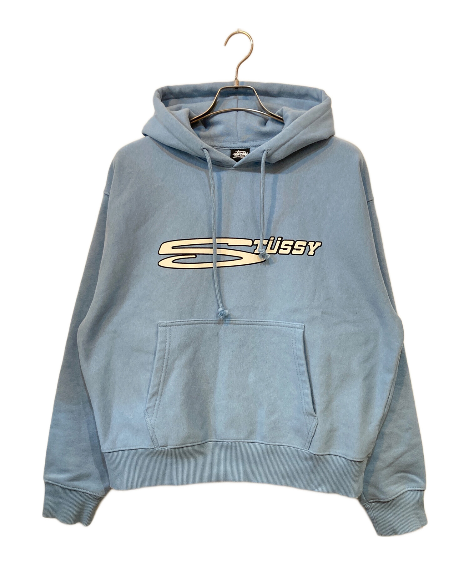 中古・古着通販】stussy (ステューシー) STRETCH HOODIE ブルー サイズ 
