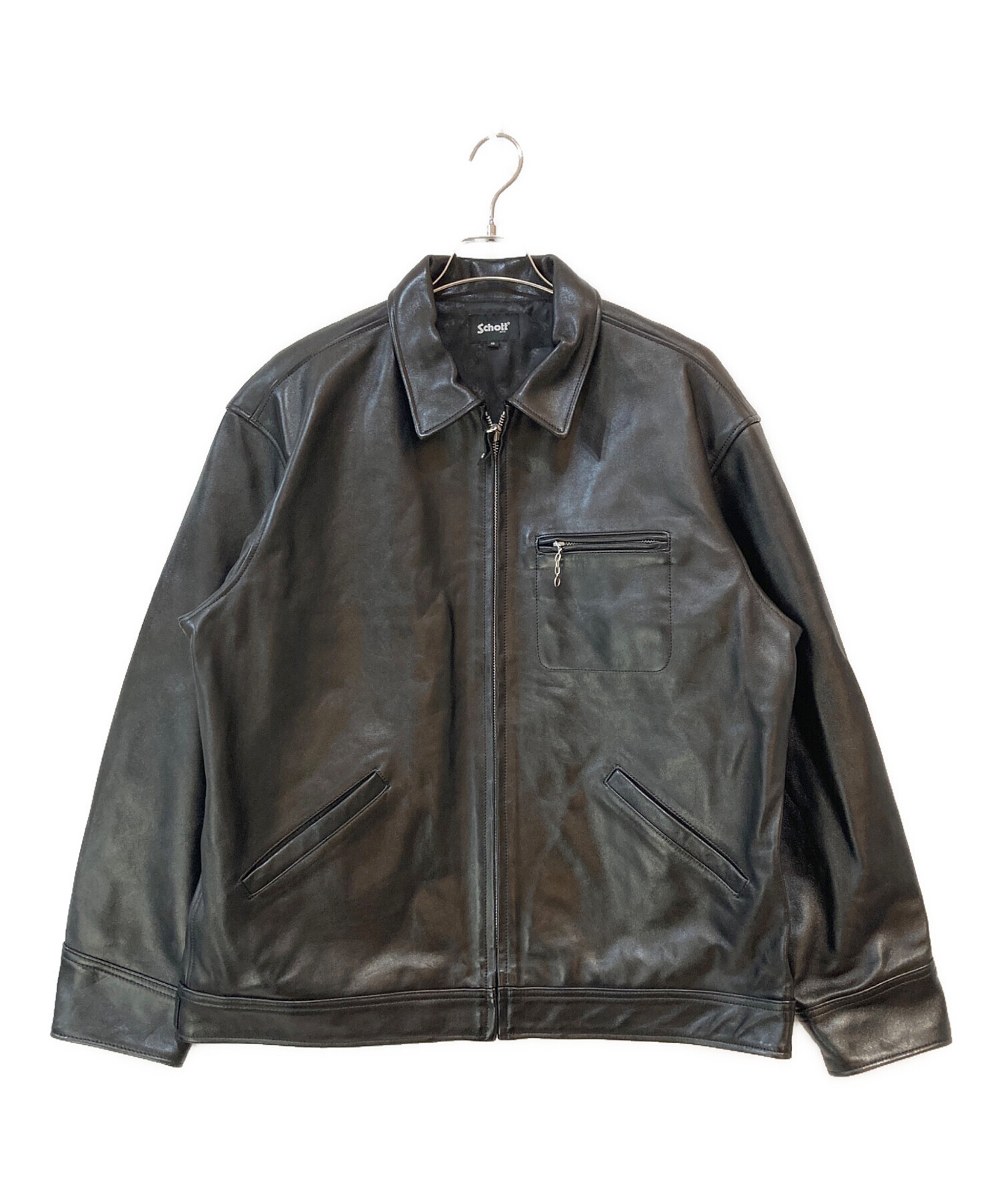 Schott トラッカーズジャケット　XL 中古・古着通販】Schott (ショット) LEATHER TRACKER JACKET ブラック
