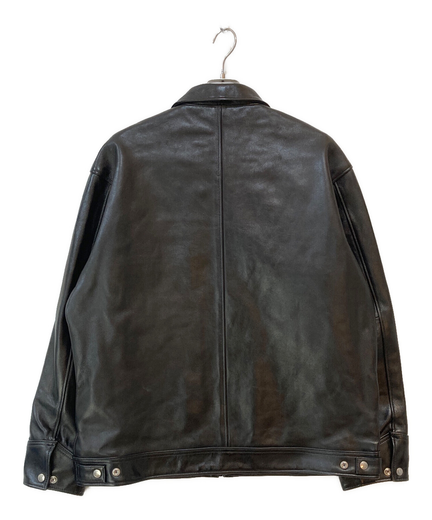 中古・古着通販】Schott (ショット) LEATHER TRACKER JACKET ブラック