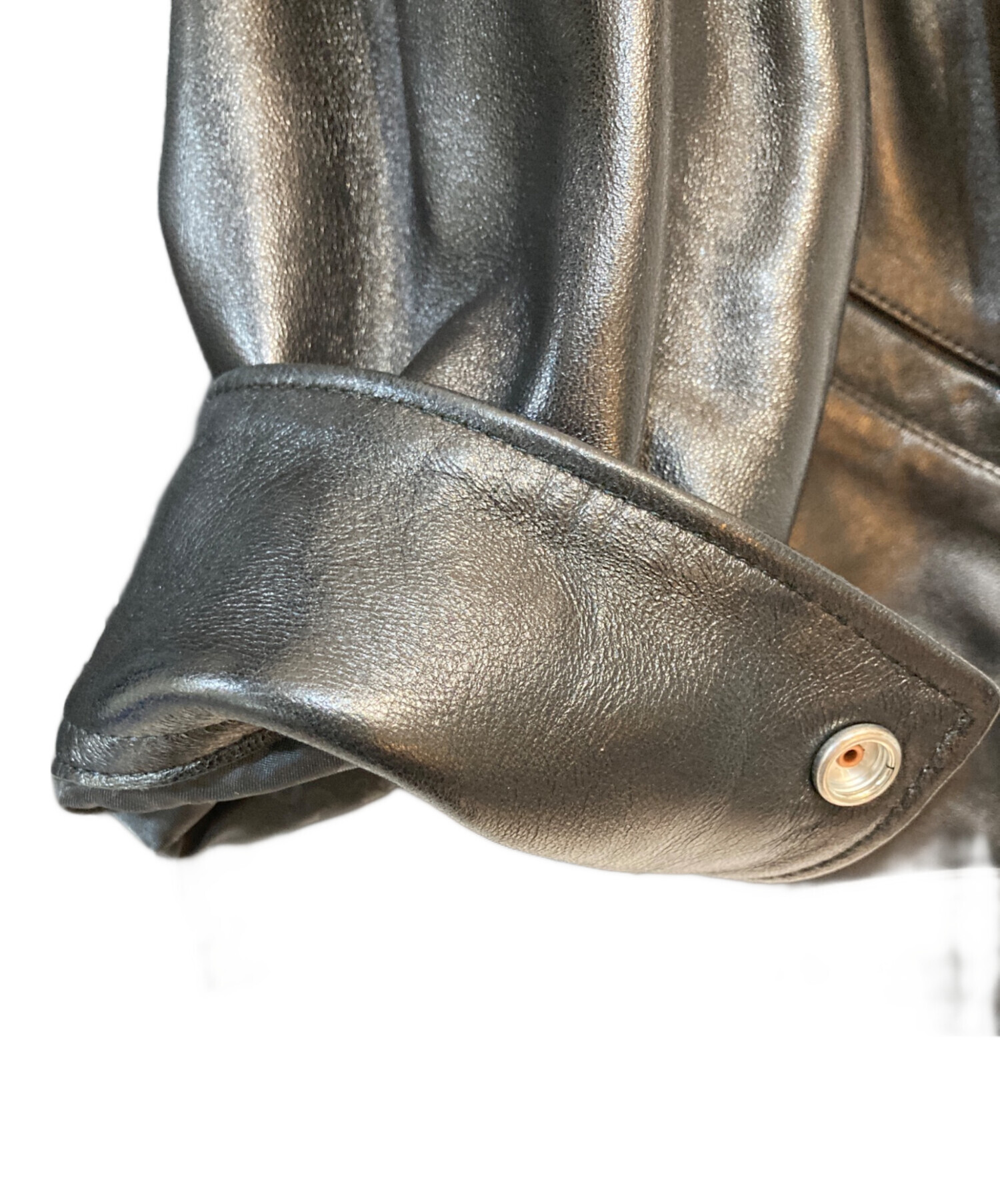 中古・古着通販】Schott (ショット) LEATHER TRACKER JACKET ブラック 