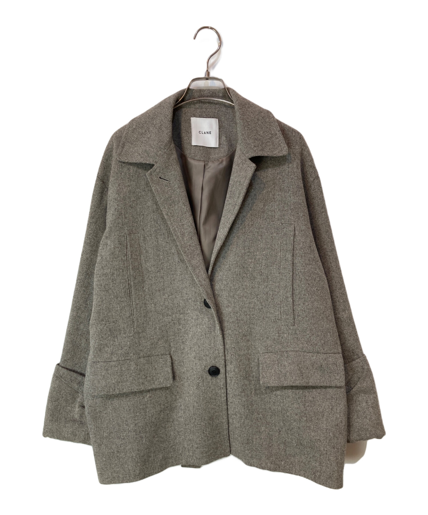中古・古着通販】CLANE (クラネ) WIDE ROLL UP SLEEVE JACKET グレー
