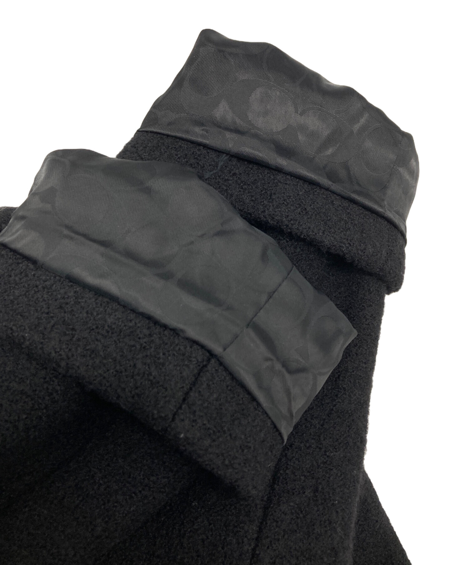 coach コーチ チェスターコート　オーバーサイズ　ウール　グレー 中古・古着通販】COACH (コーチ) ウールチェスターコート ブラック