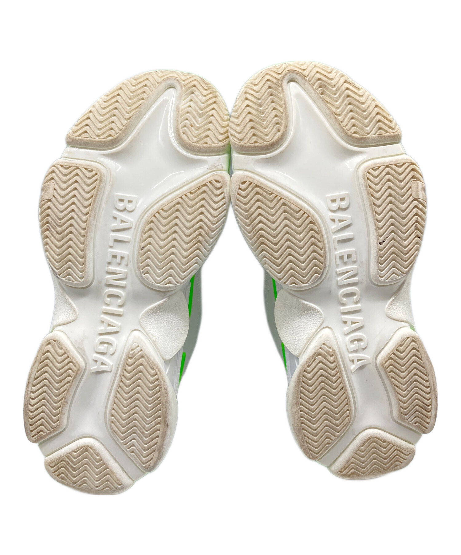 【専用】BALENCIAGA スニーカー サイズ37 ホワイト/グリーン 中古・古着通販】BALENCIAGA (バレンシアガ) TRIPLE S スニーカー