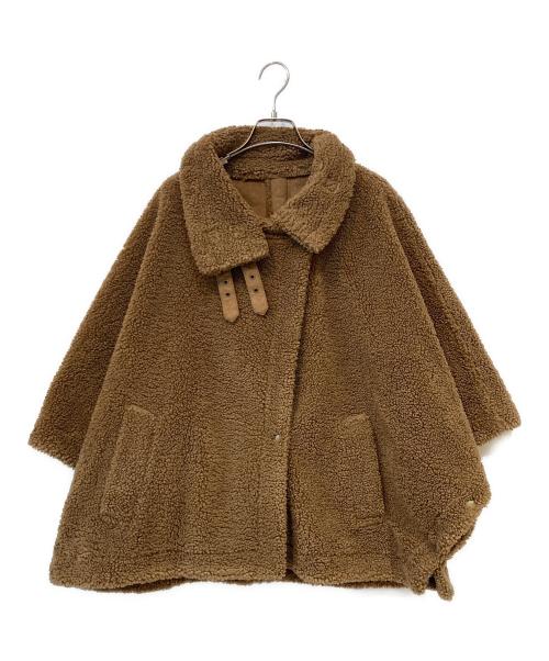 美品 FRAMeWORK フレームワーク ボアポンチョコート ケープ キャメル