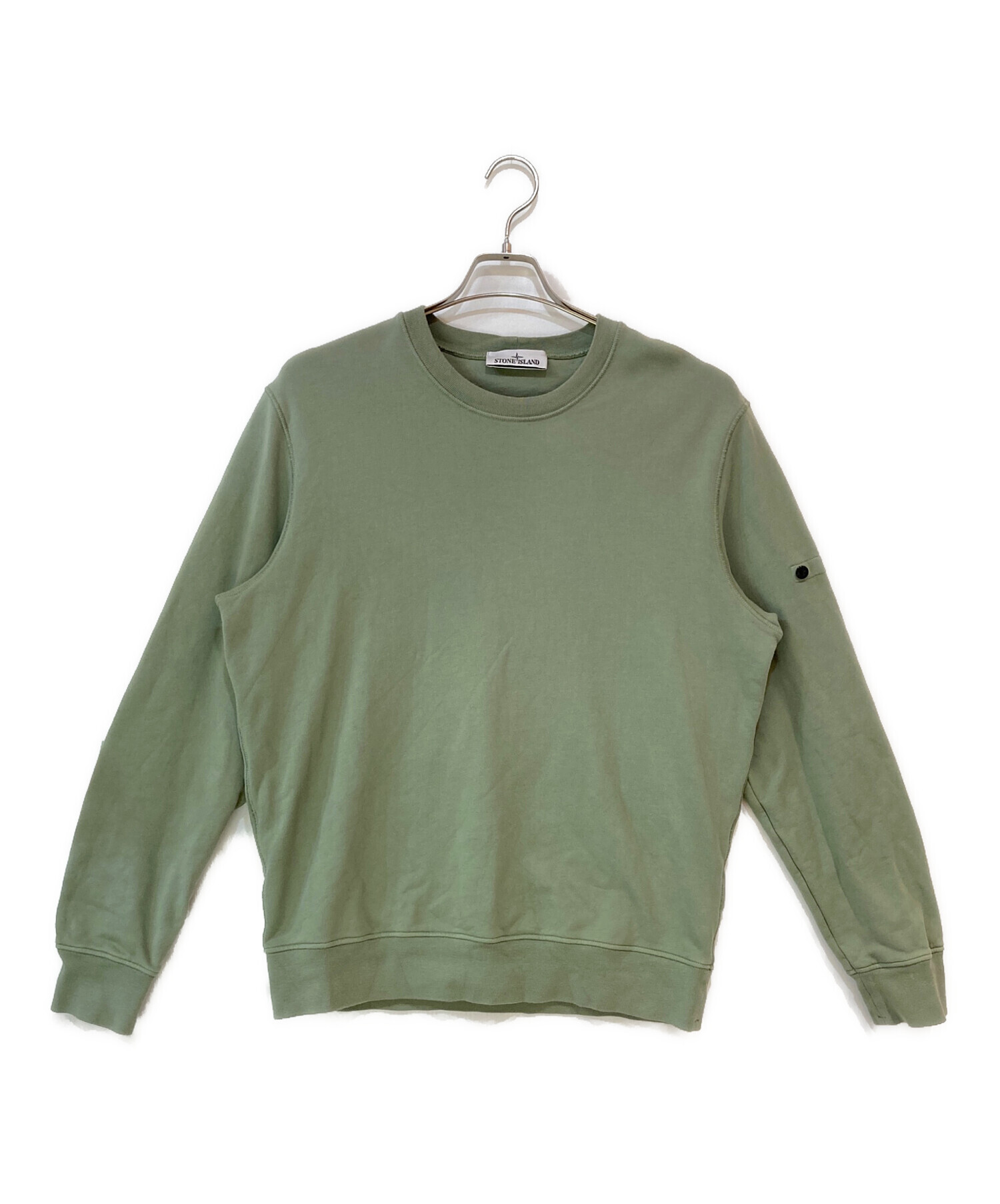 Stone lsland クルーネックスウェットグリーン 中古・古着通販】STONE ISLAND (ストーンアイランド) Cotton sweater