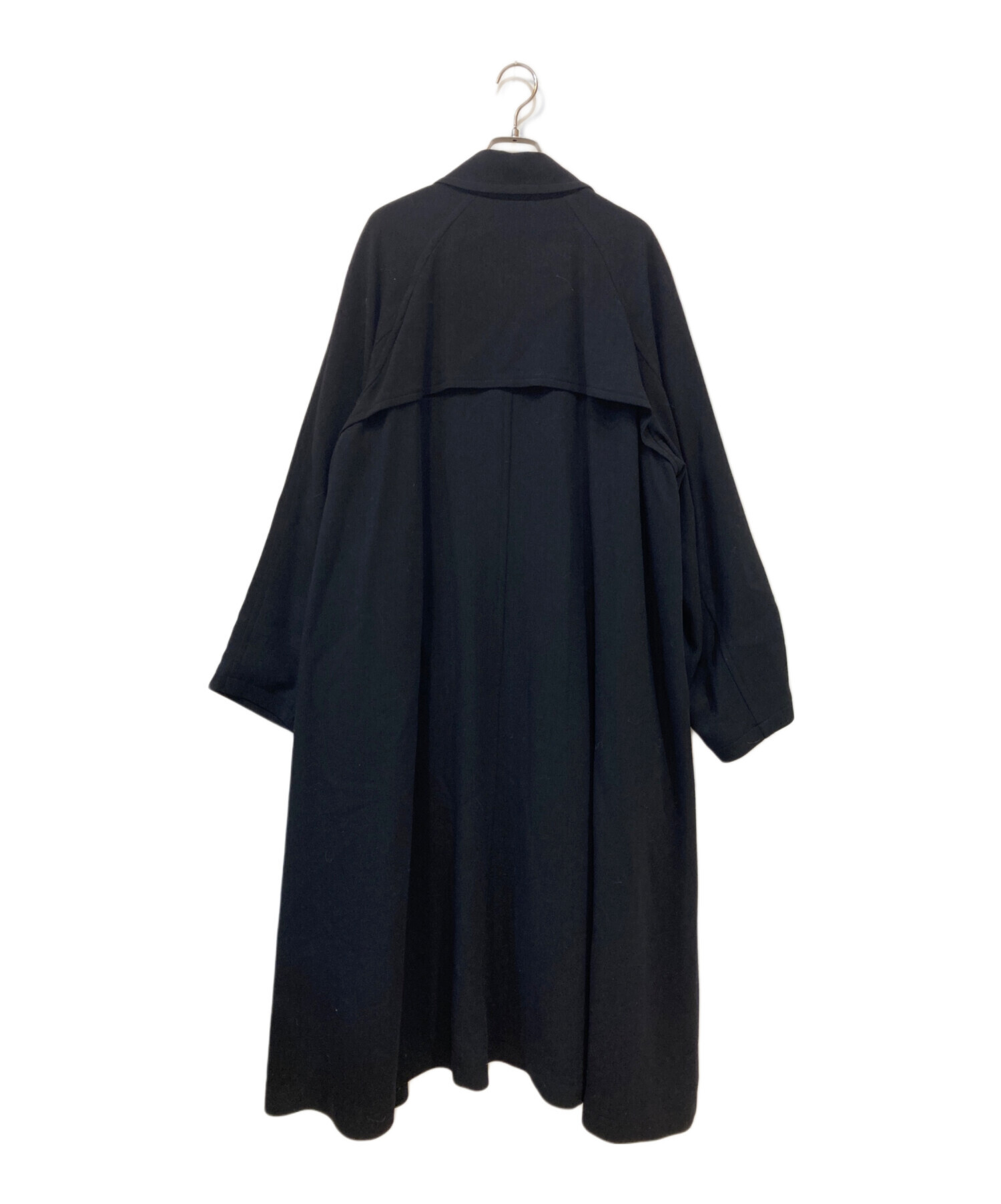 中古・古着通販】Y's (ワイズ) ウールトレンチコート ブラック サイズ