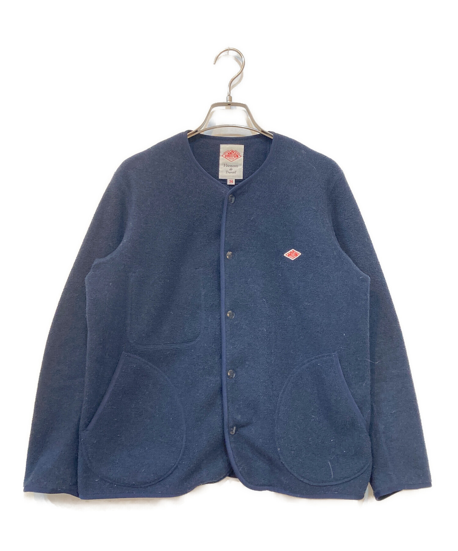 中古・古着通販】DANTON (ダントン) FLEECE COLLARLESS JACKE/フリー
