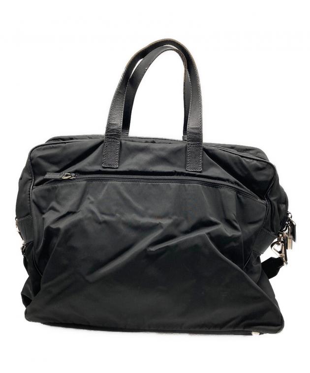 PRADA ナイロン 2WAYブリーフケース　ブラック 中古・古着通販】PRADA (プラダ) ナイロン 2WAYブリーフケース