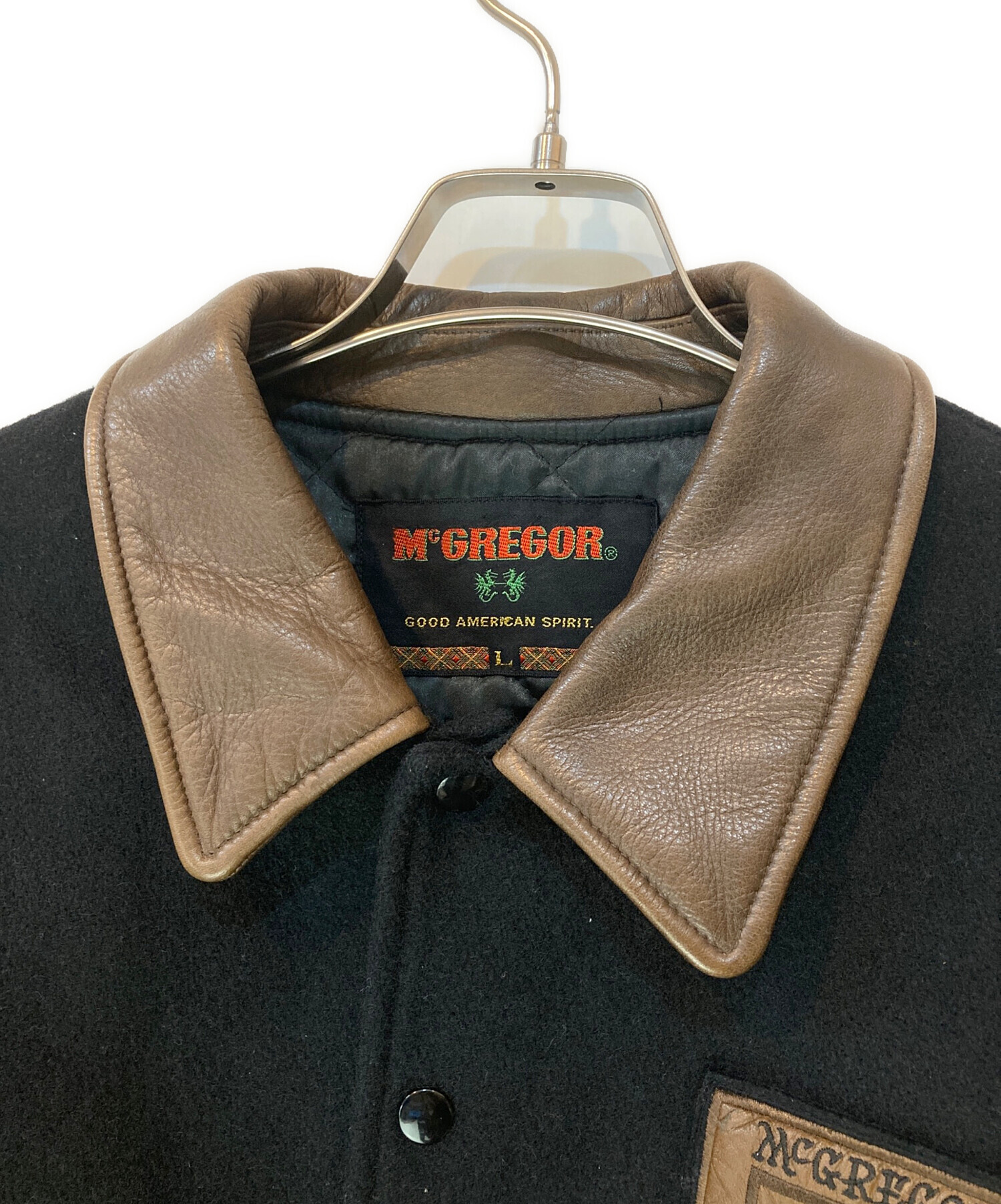 て*ん様 McGREGOR メンズ　スタジャン 中古・古着通販】McGREGOR (マクレガー) スタジャン ブラウン×ブラック