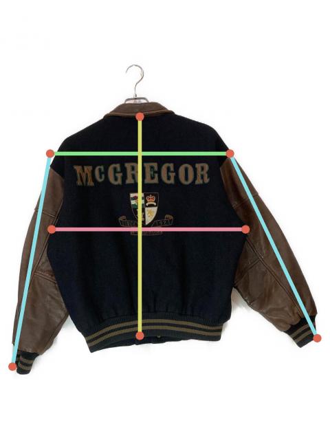 中古・古着通販】McGREGOR (マクレガー) スタジャン ブラウン×ブラック