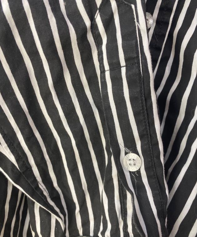 中古・古着通販】stussy (ステューシー) ストライプシャツ ブラック