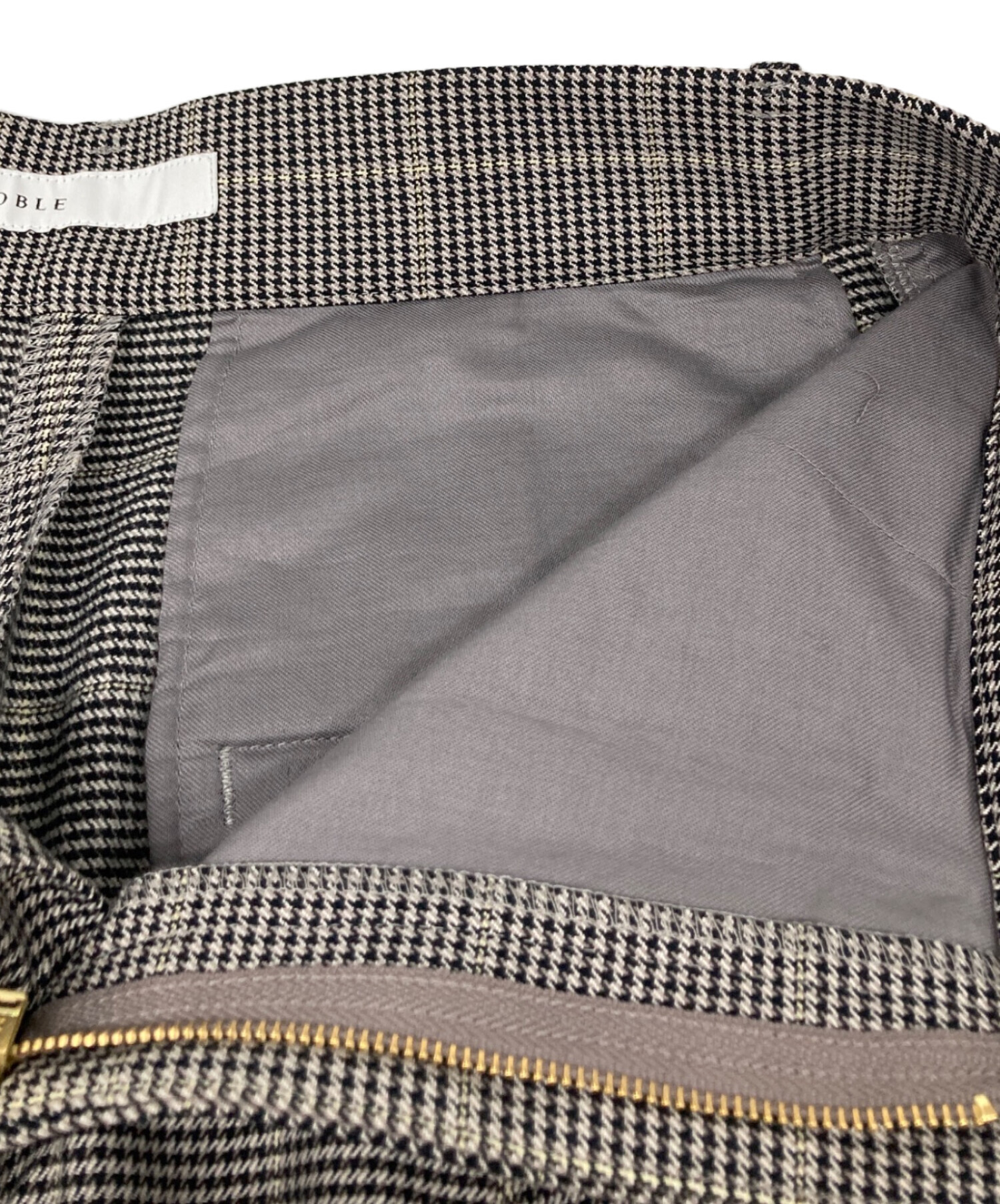 中古・古着通販】Noble (ノーブル) チェック柄裏起毛スラックスパンツ