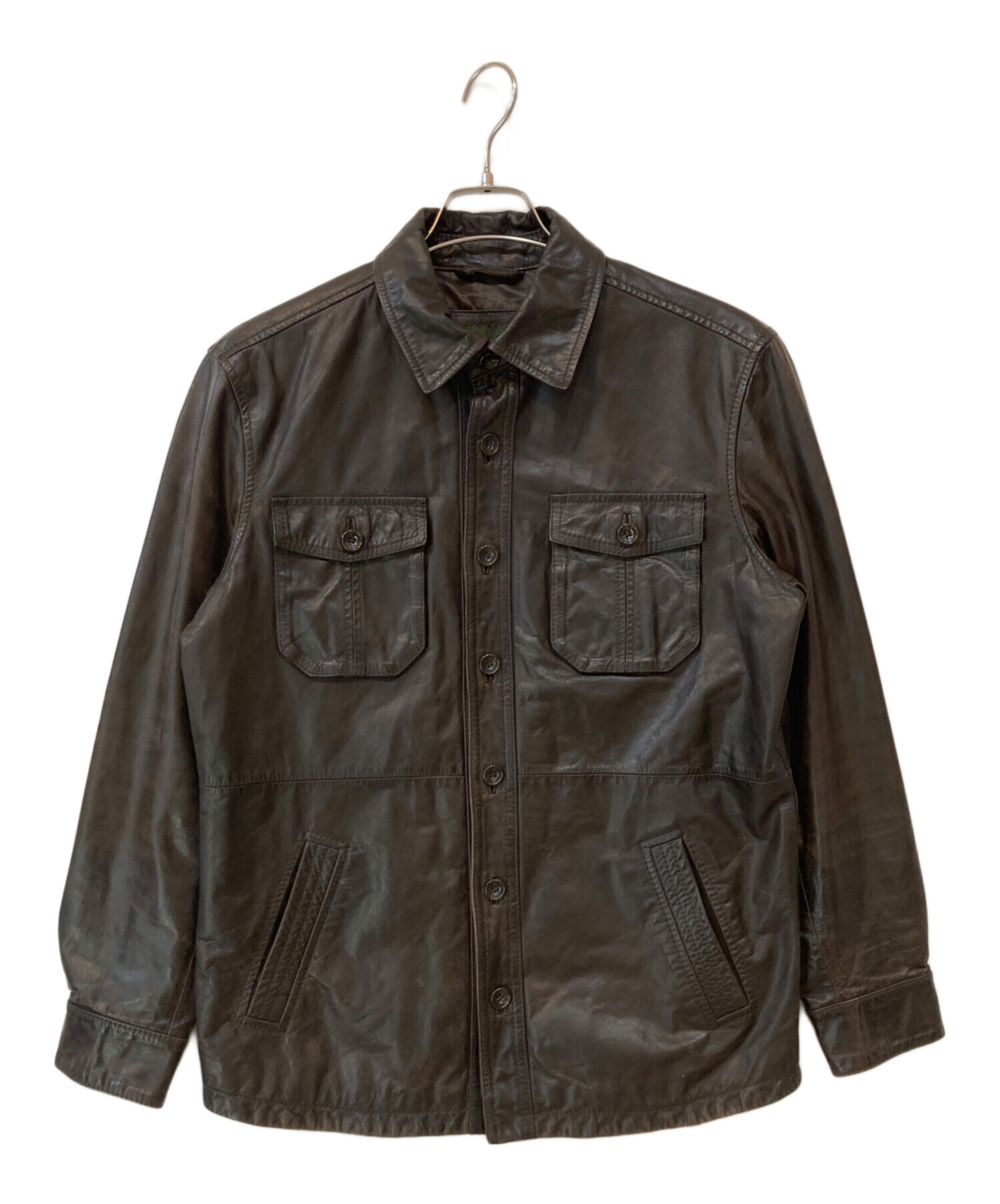 中古・古着通販】Eddie Bauer (エディーバウアー) レザーシャツ