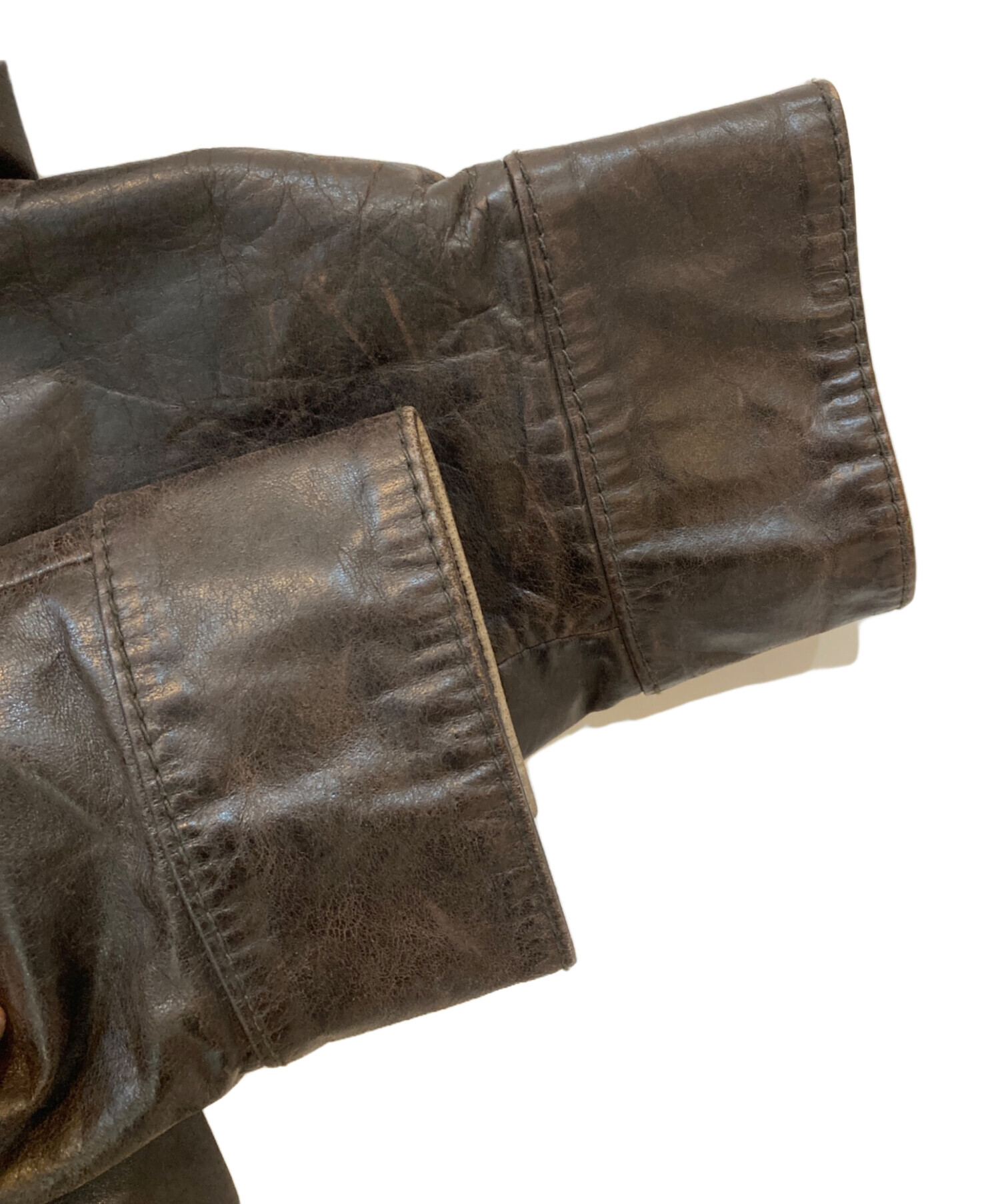 中古・古着通販】Eddie Bauer (エディーバウアー) レザーシャツ