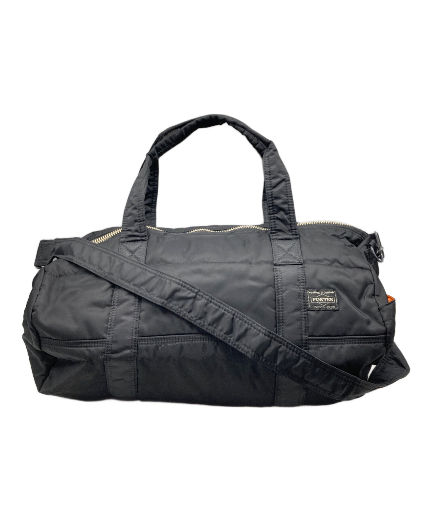 【未使用級】ポーター タンカー 2way ボストンバッグ 黒 Sサイズ 1077 中古・古着通販】PORTER (ポーター) TANKER 2WAY BOSTON BAG(S