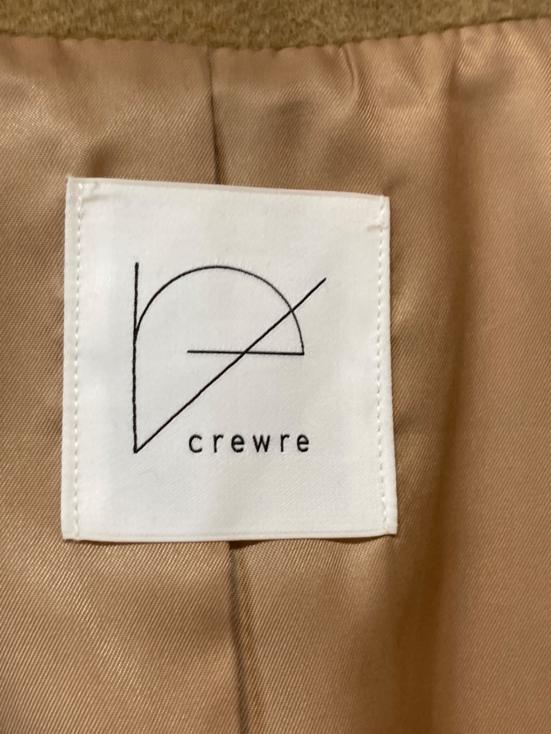 crewre アジャスタブルウールロングコートキャメル　Mサイズ 中古・古着通販】crewre (クルー) アジャスタブルウールロングコート