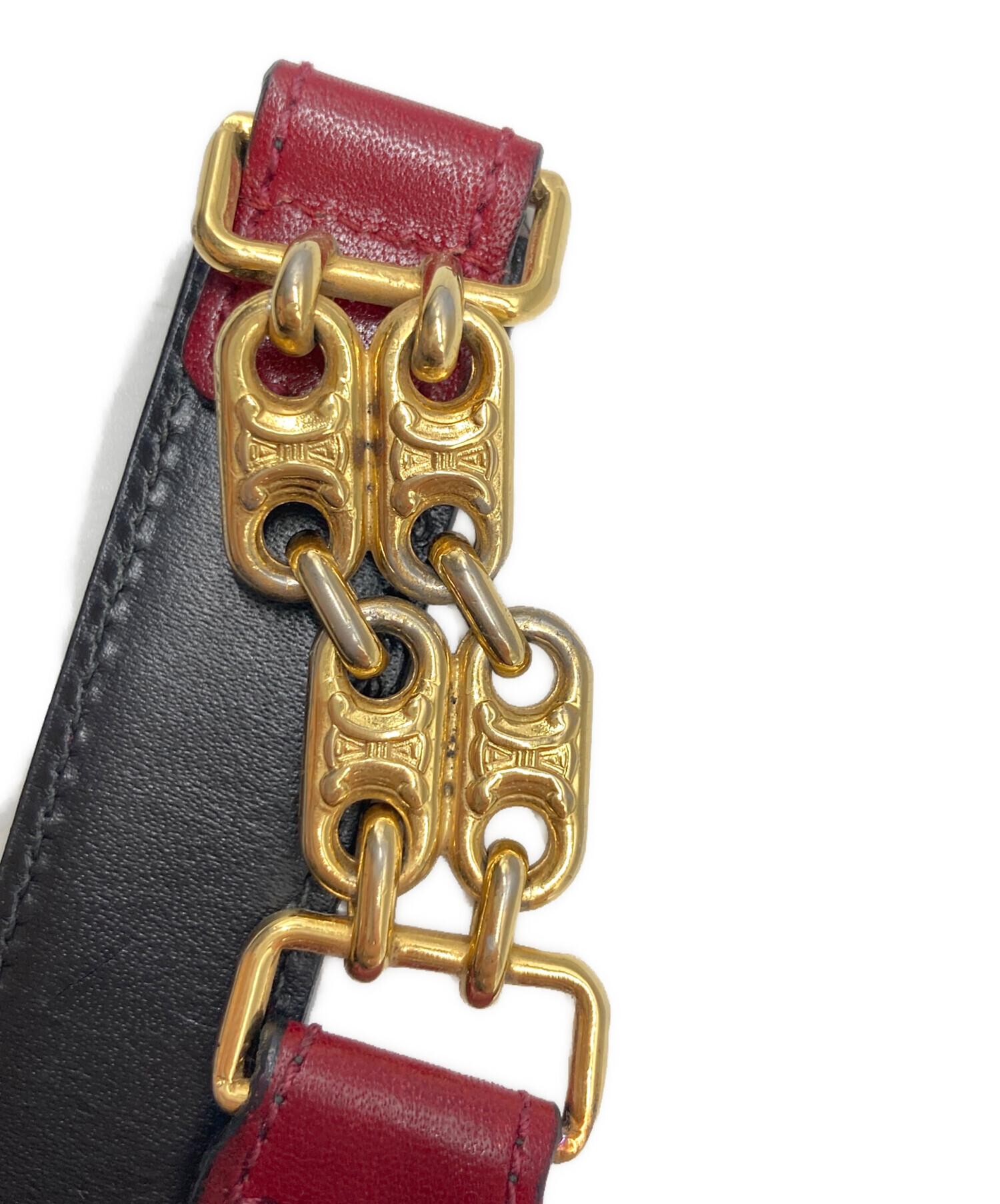 中古・古着通販】CELINE (セリーヌ) トリオンフレザーベルト ワイン